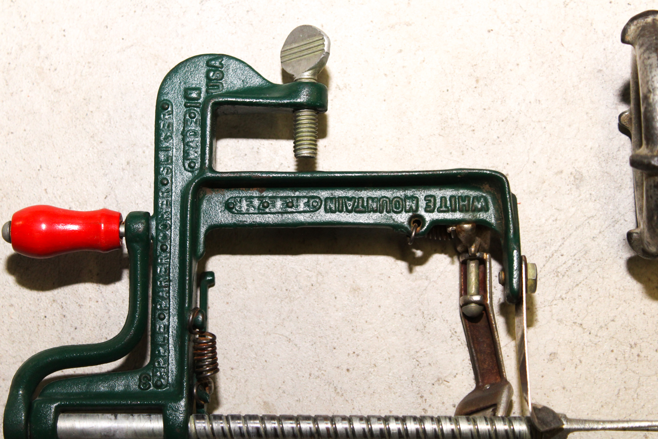 Vintage Meat Grinder and White Mountain Apple Corer