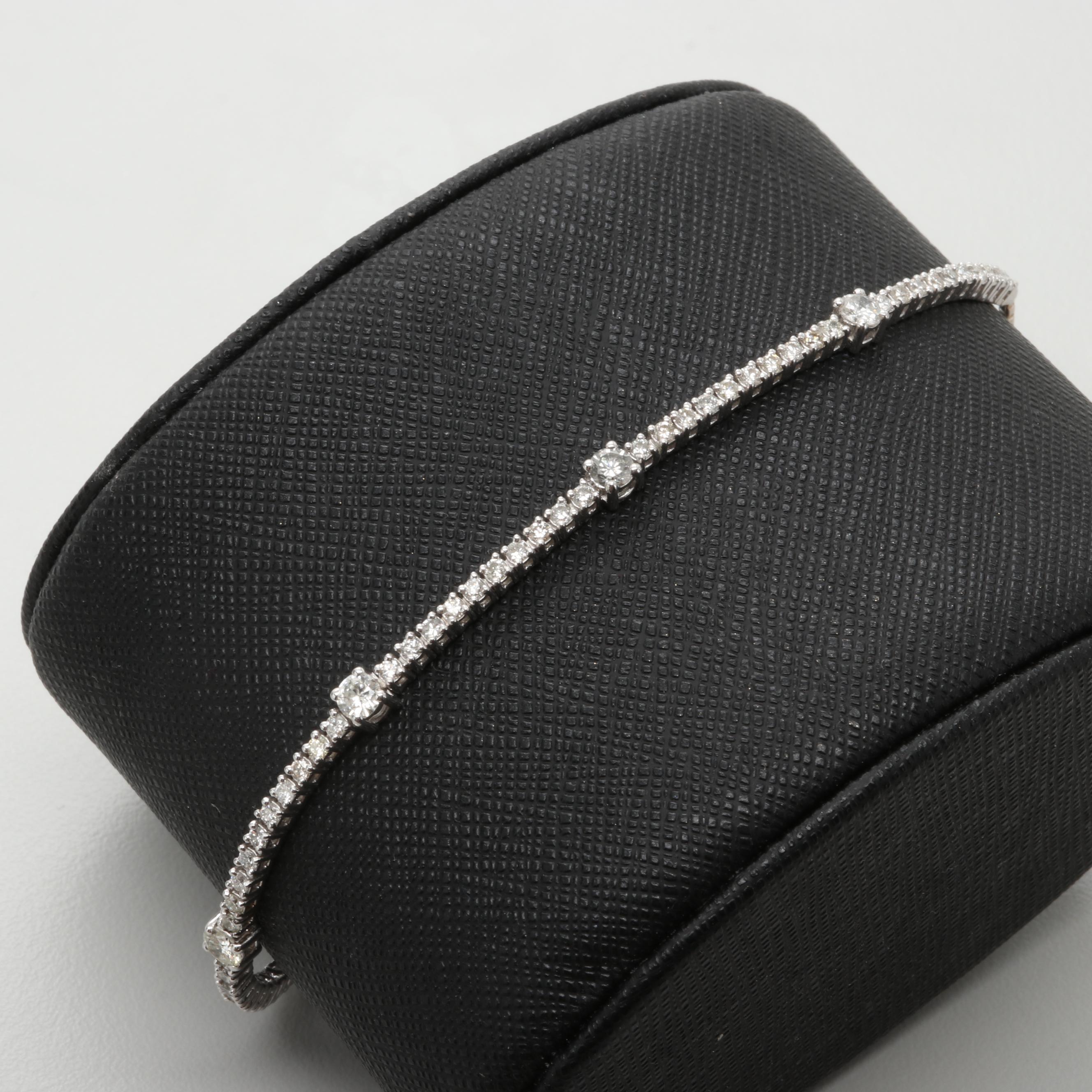 14K White Gold 1.95 CTW Diamond Bracelet