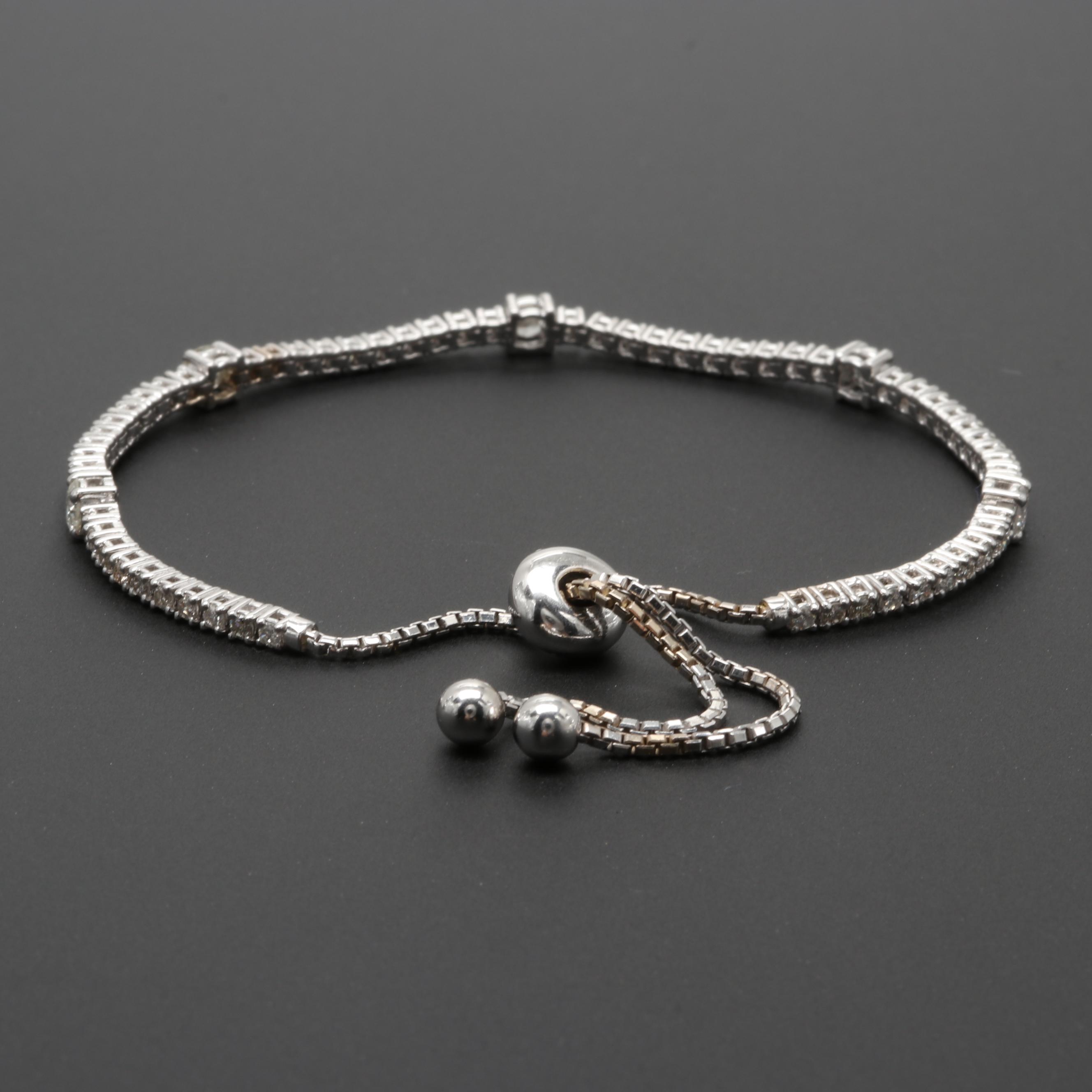 14K White Gold 1.95 CTW Diamond Bracelet