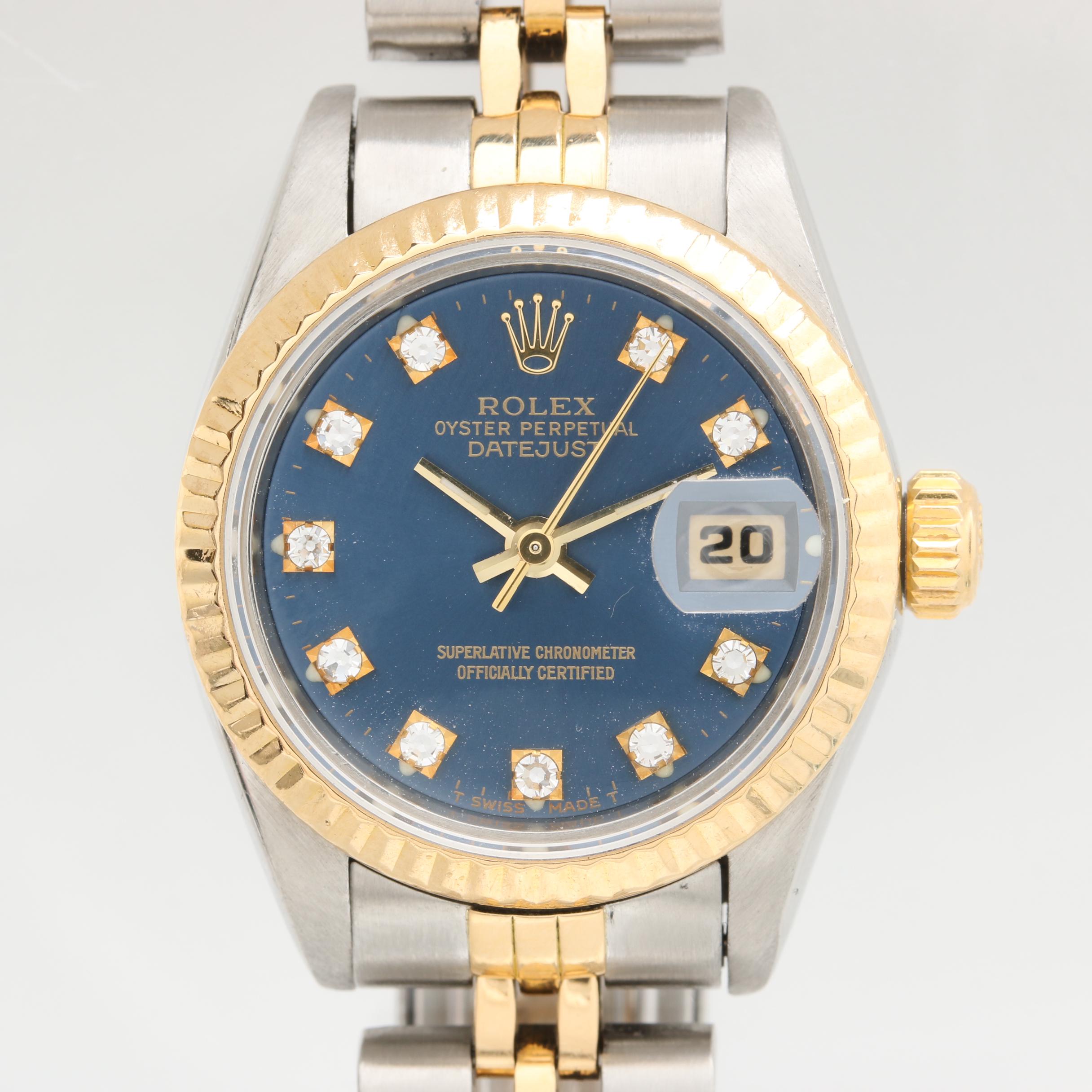 Rolex Datejust 18K Gold and Stainless Steel Diamond Automatic Watch