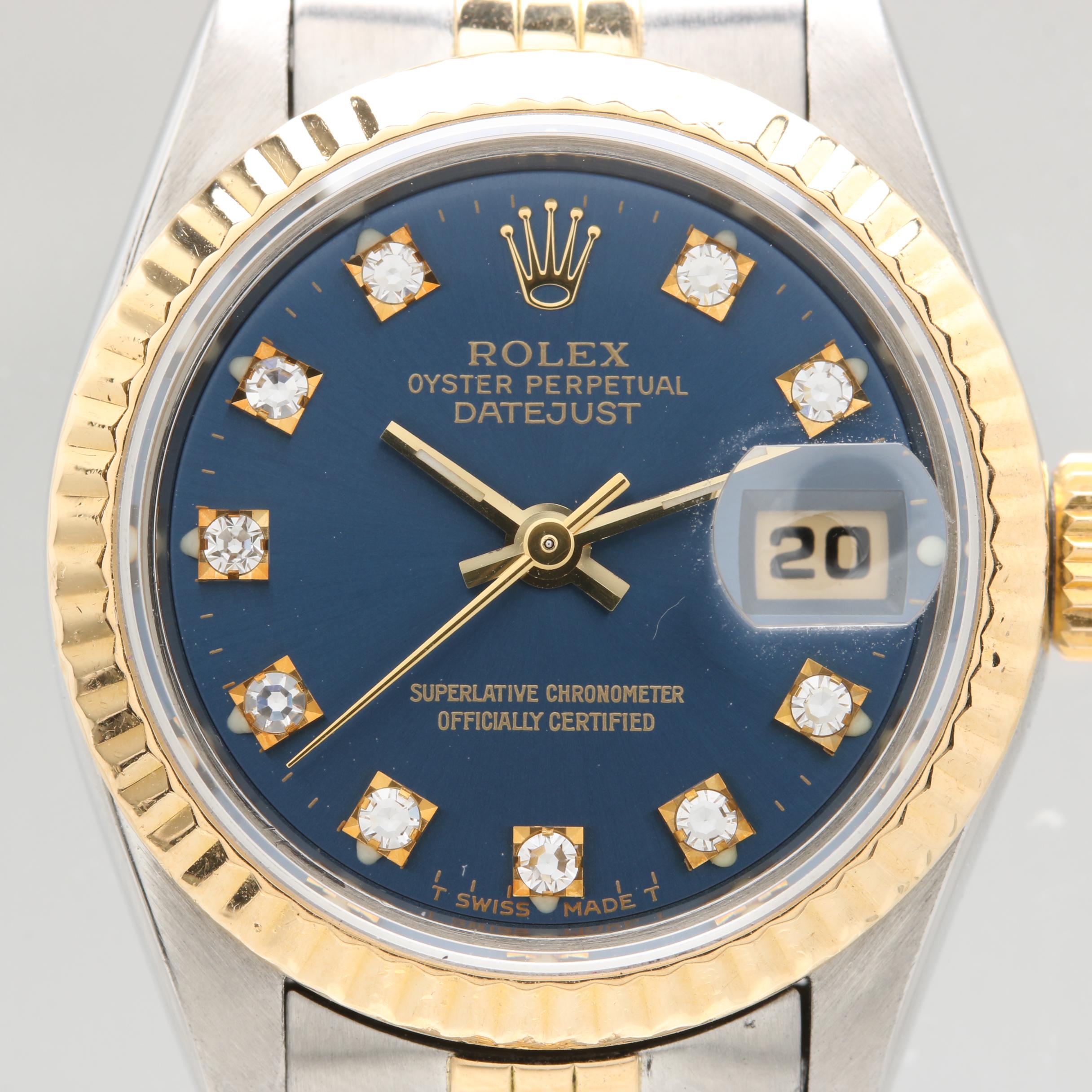 Rolex Datejust 18K Gold and Stainless Steel Diamond Automatic Watch