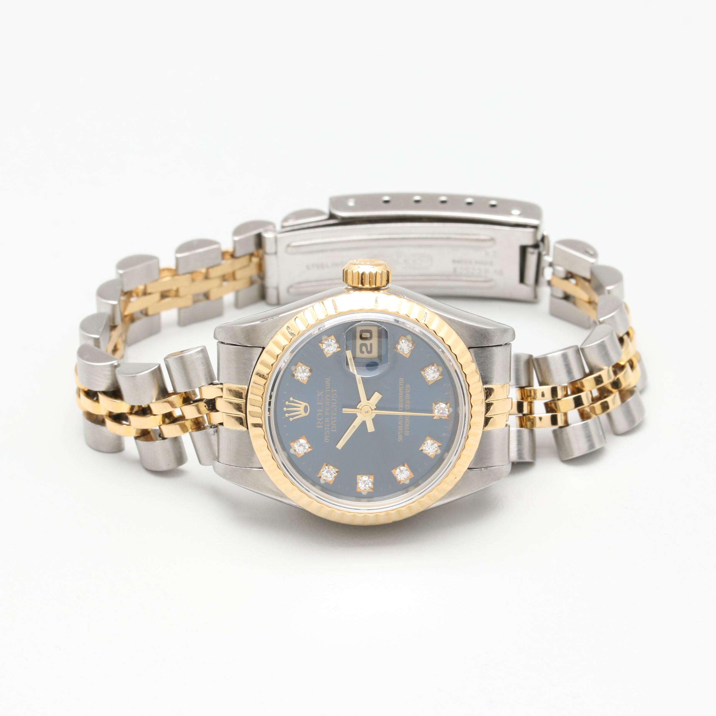 Rolex Datejust 18K Gold and Stainless Steel Diamond Automatic Watch