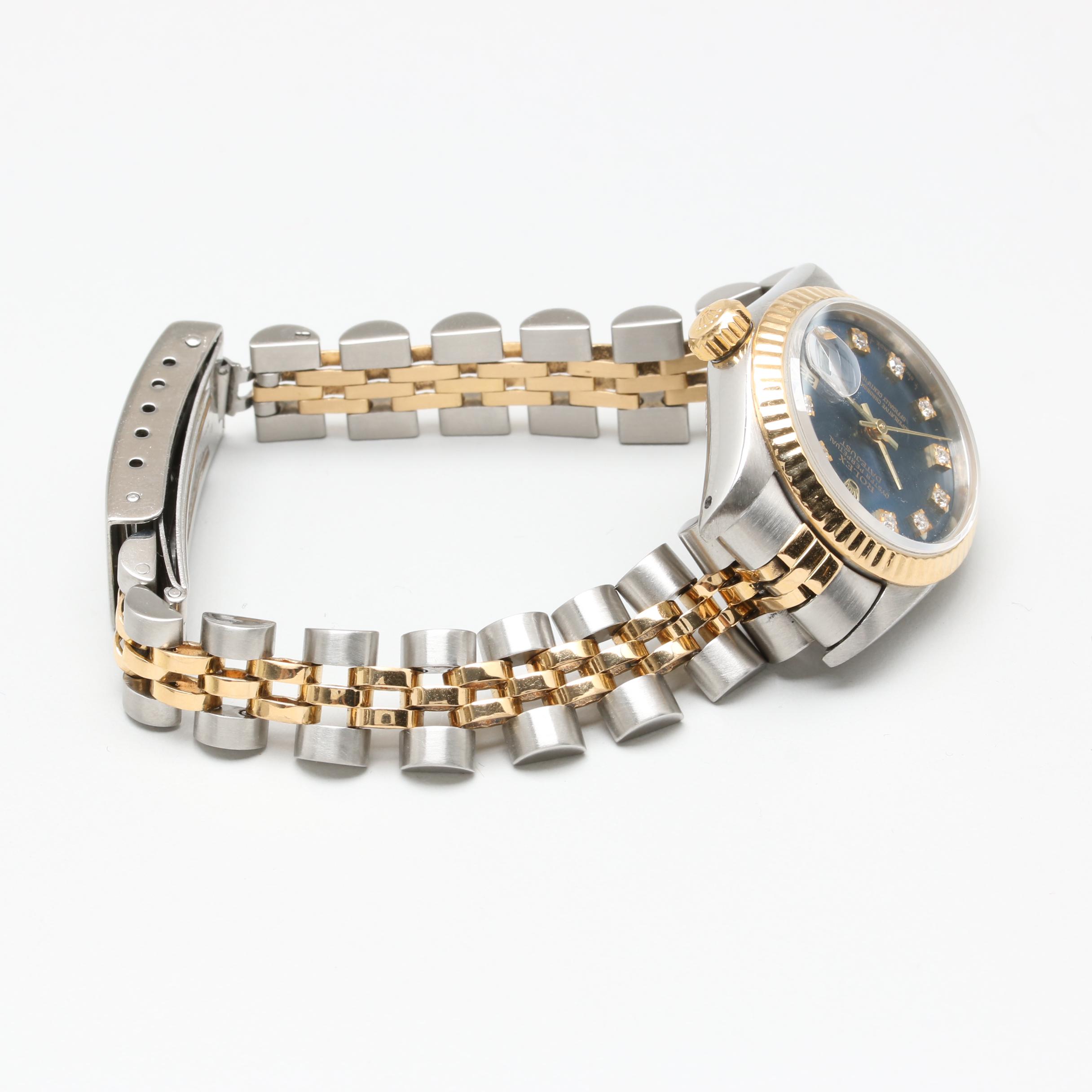 Rolex Datejust 18K Gold and Stainless Steel Diamond Automatic Watch