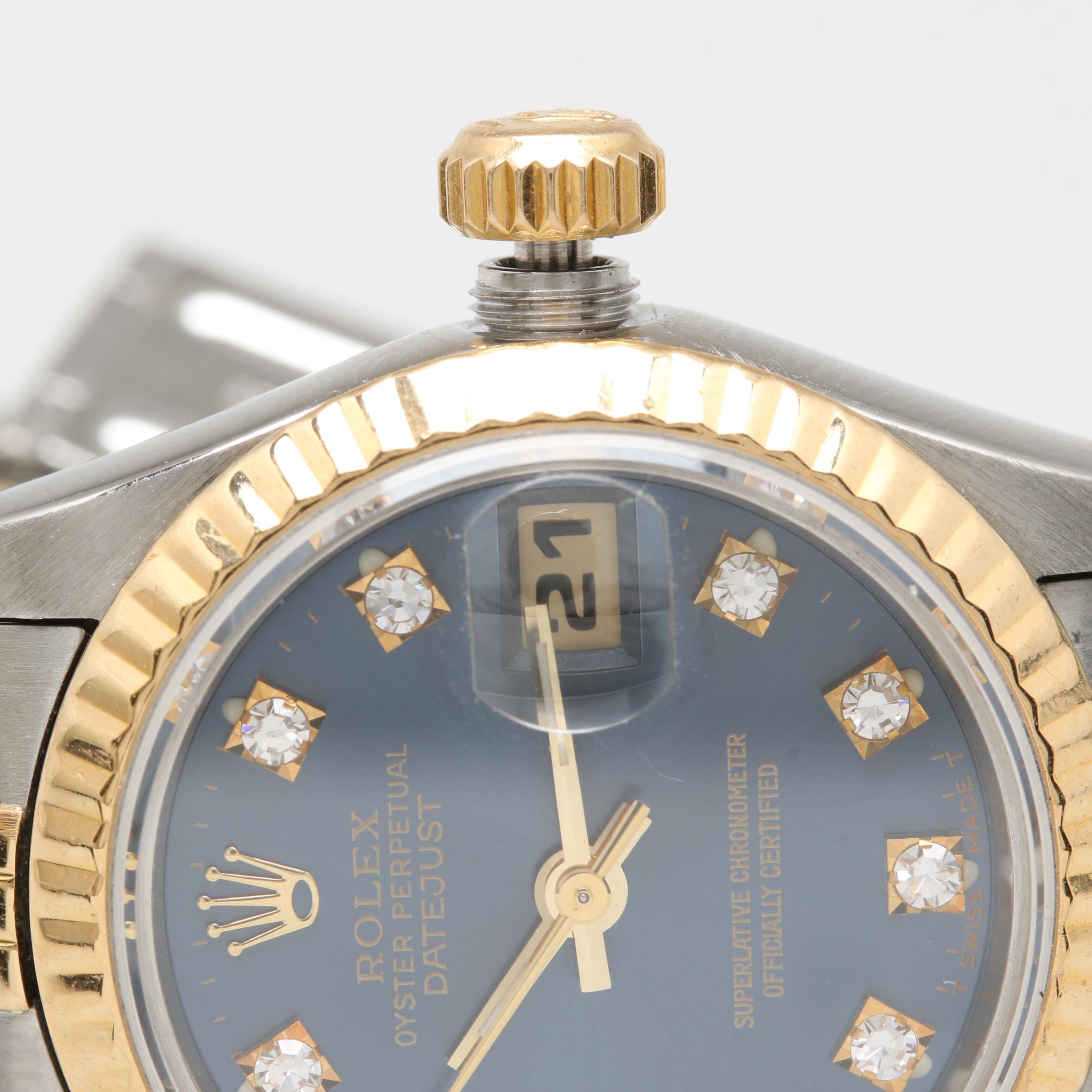 Rolex Datejust 18K Gold and Stainless Steel Diamond Automatic Watch