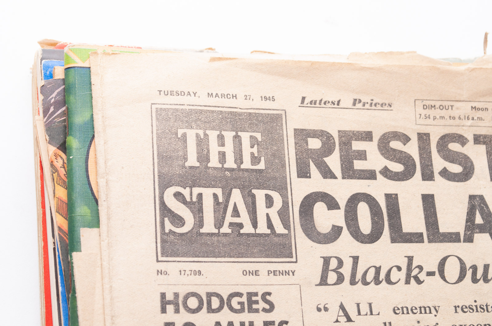 Vintage Ephemera Including WWII Newspaper Reporting