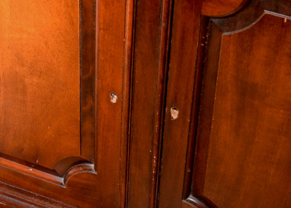 Vintage Mahogany Breakfront China Cabinet by Saginaw Furniture