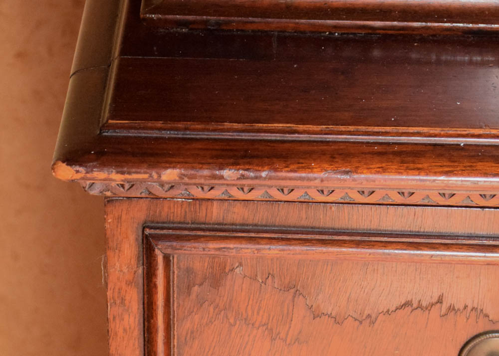 Vintage Mahogany Breakfront China Cabinet by Saginaw Furniture
