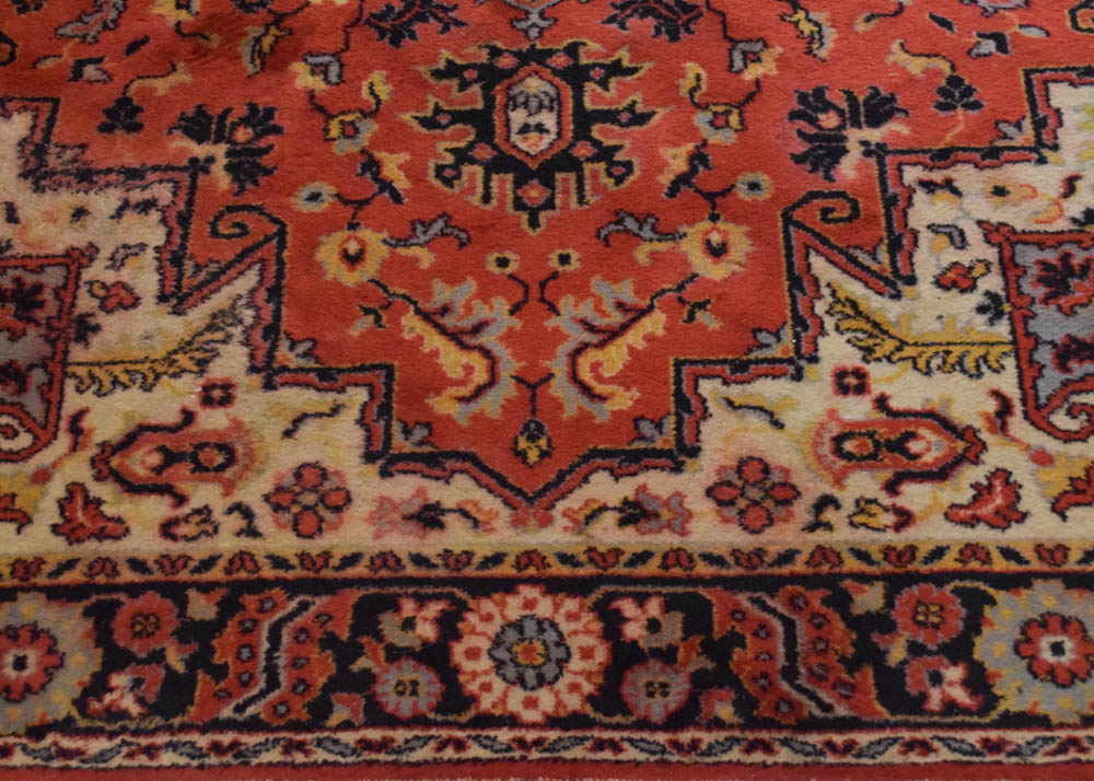 Vintage Power Loomed Heriz Serapi Style Area Rug