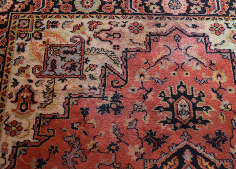 Vintage Power Loomed Heriz Serapi Style Area Rug
