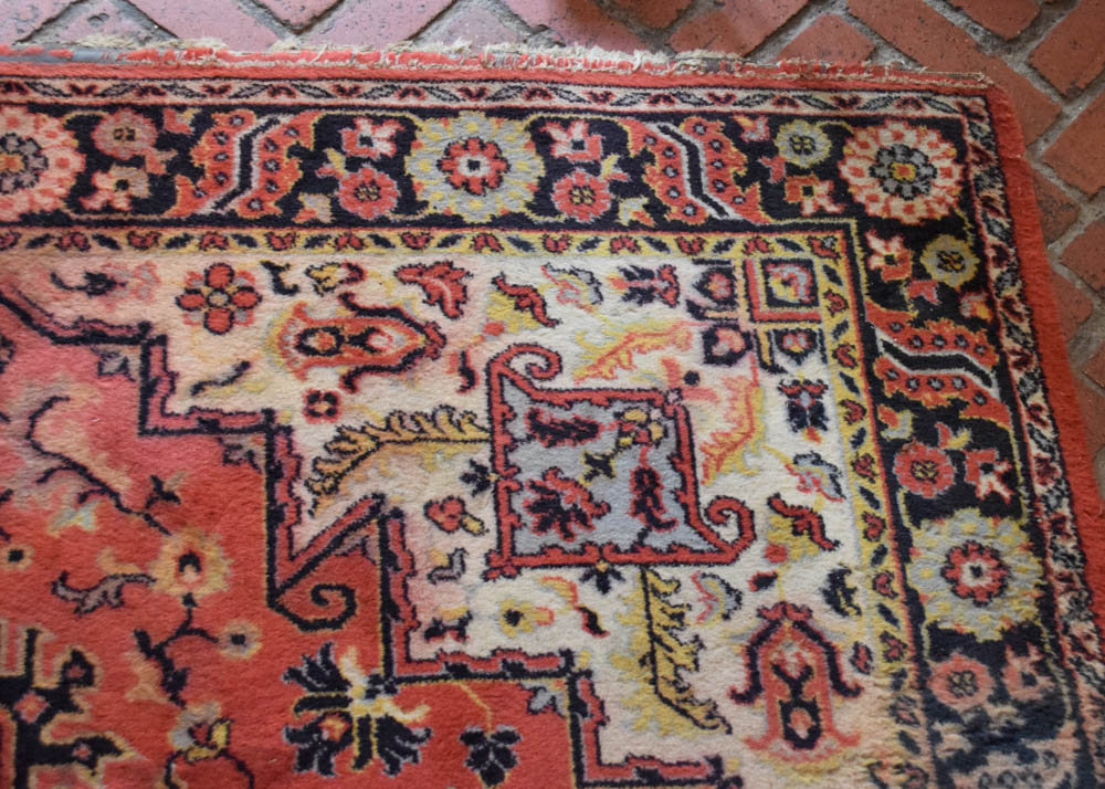 Vintage Power Loomed Heriz Serapi Style Area Rug
