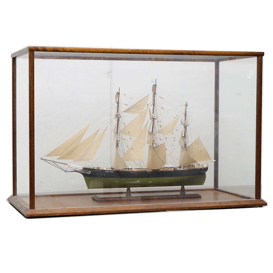 Cutty Sark Model Ship in Vitrine