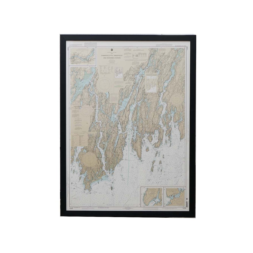 National Oceanic and Atmospheric Administration East Coast Survey Map of Maine