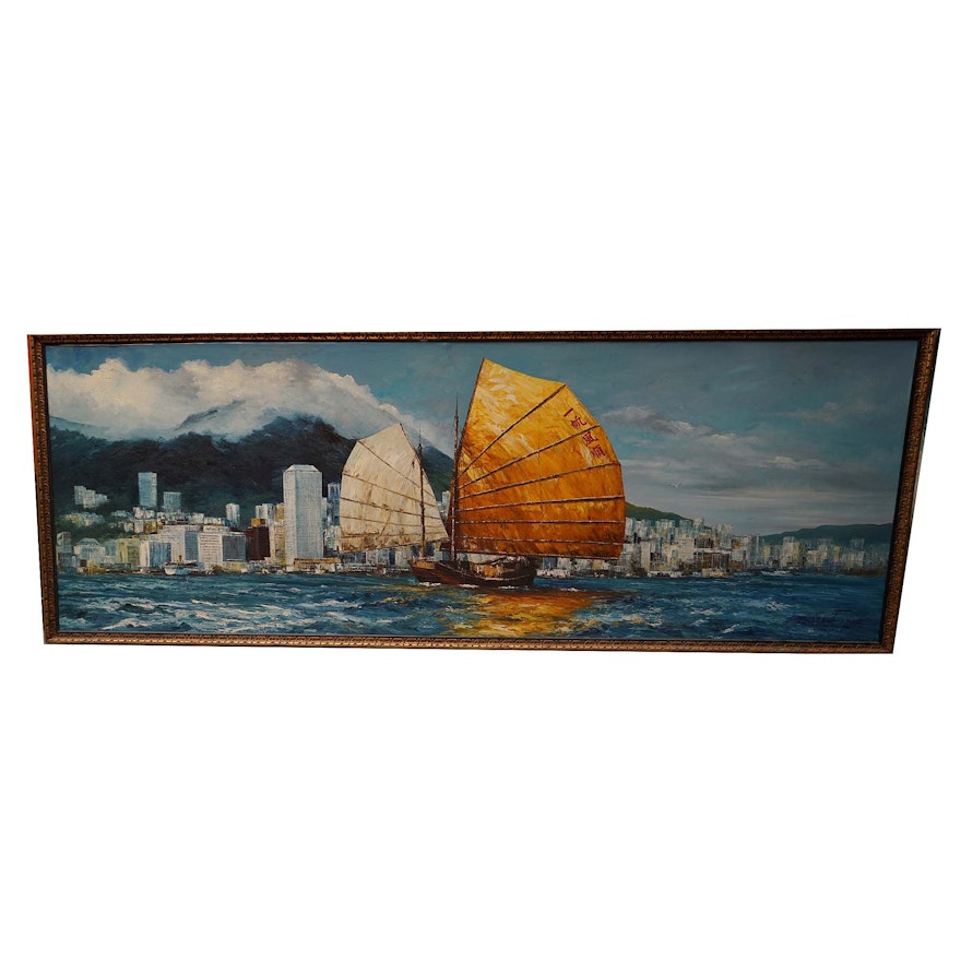 Large Scale Oil Painting of Hong Kong