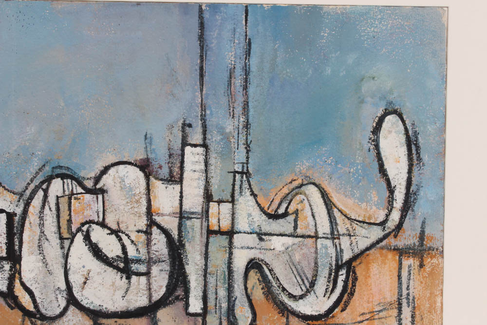 Donald Roberts 1955 Gouache on Paper "Motivity"