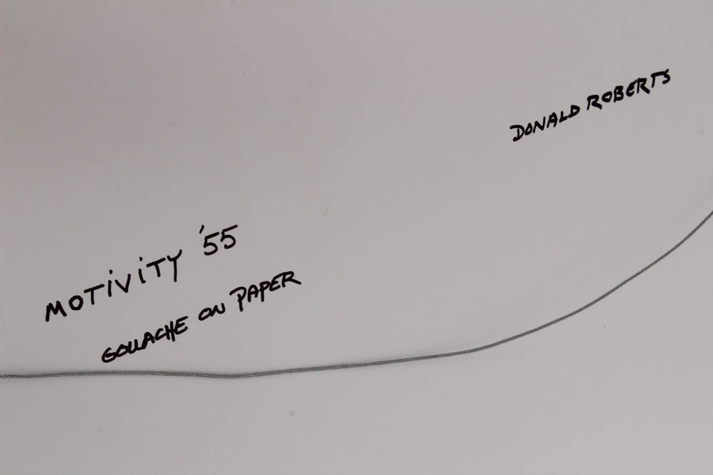 Donald Roberts 1955 Gouache on Paper "Motivity"