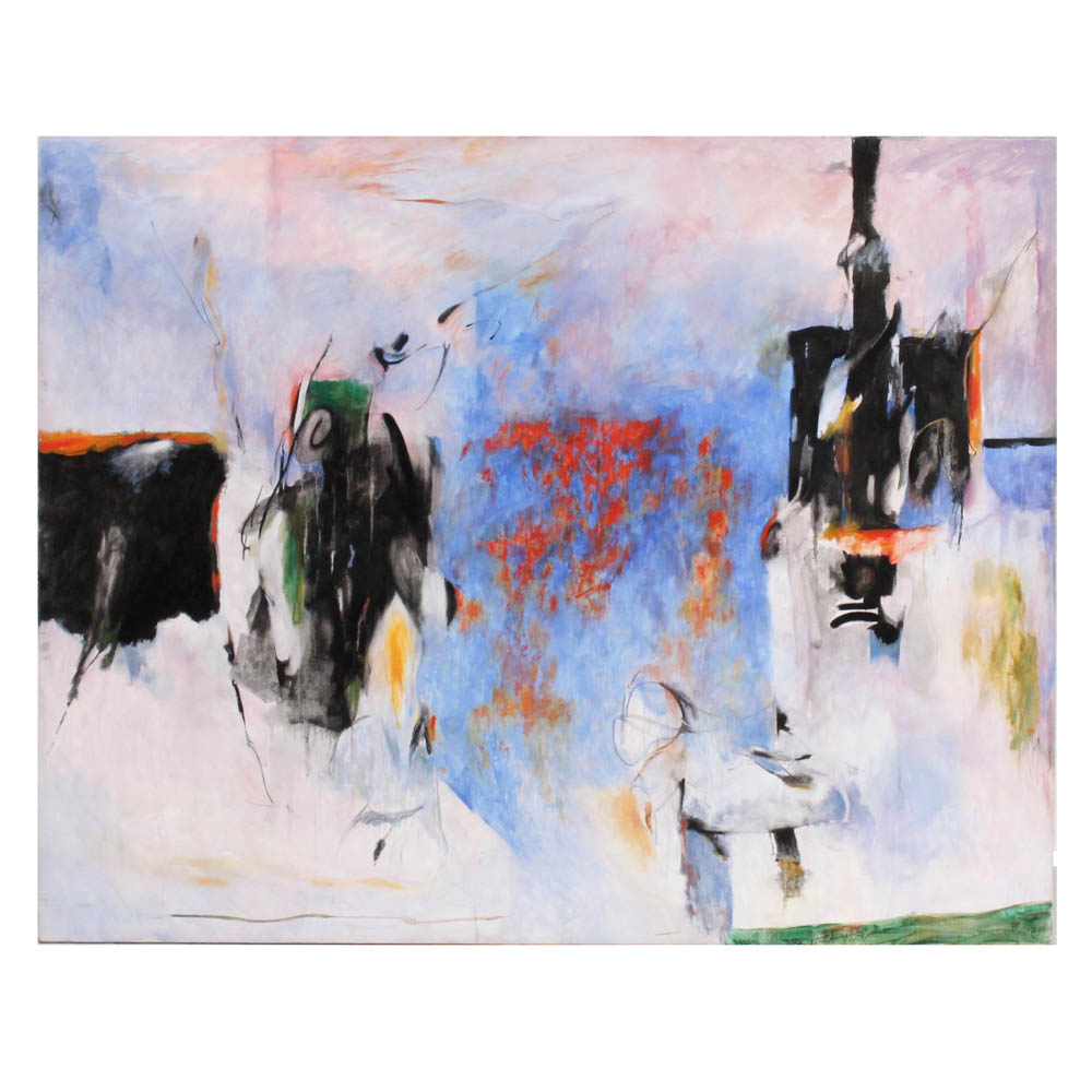 Donald Roberts 2003 Mixed Media Painting on Canvas "Island Reach"