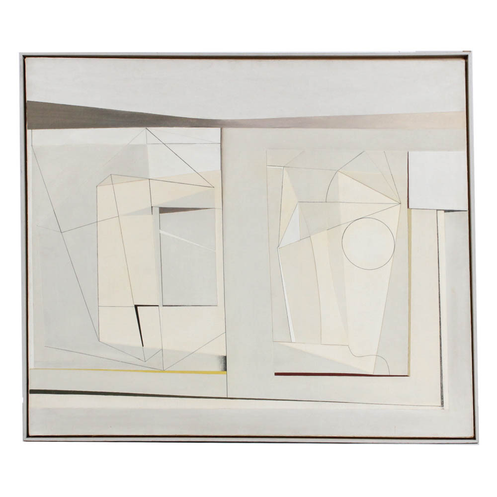 Donald Roberts 1960 Mixed Media Painting "Mutuality"