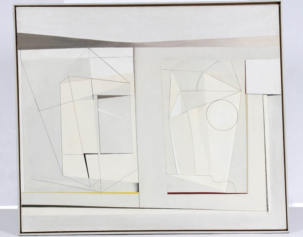 Donald Roberts 1960 Mixed Media Painting "Mutuality"