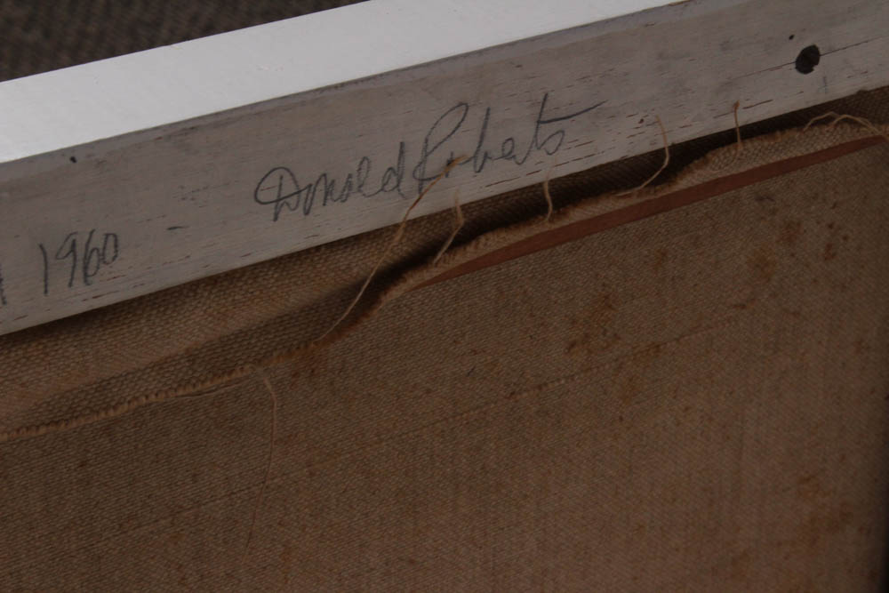 Donald Roberts 1960 Mixed Media Painting "Mutuality"