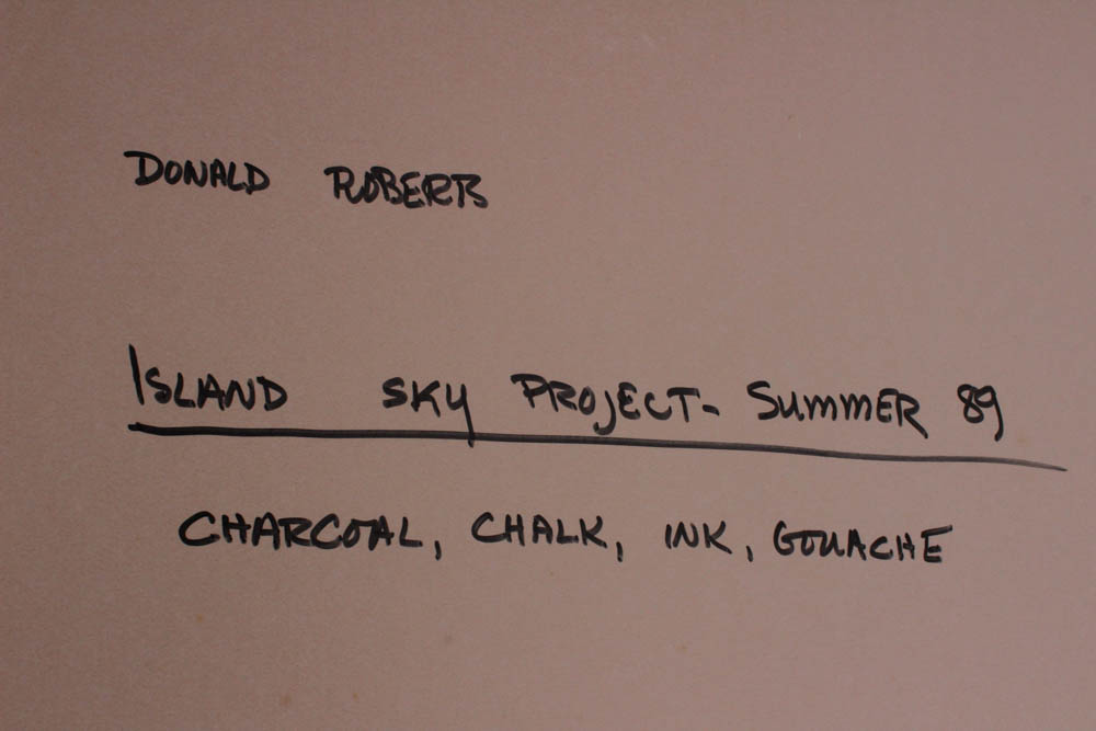 Donald Roberts 1989 Mixed Media Painting "Island Sky Project"