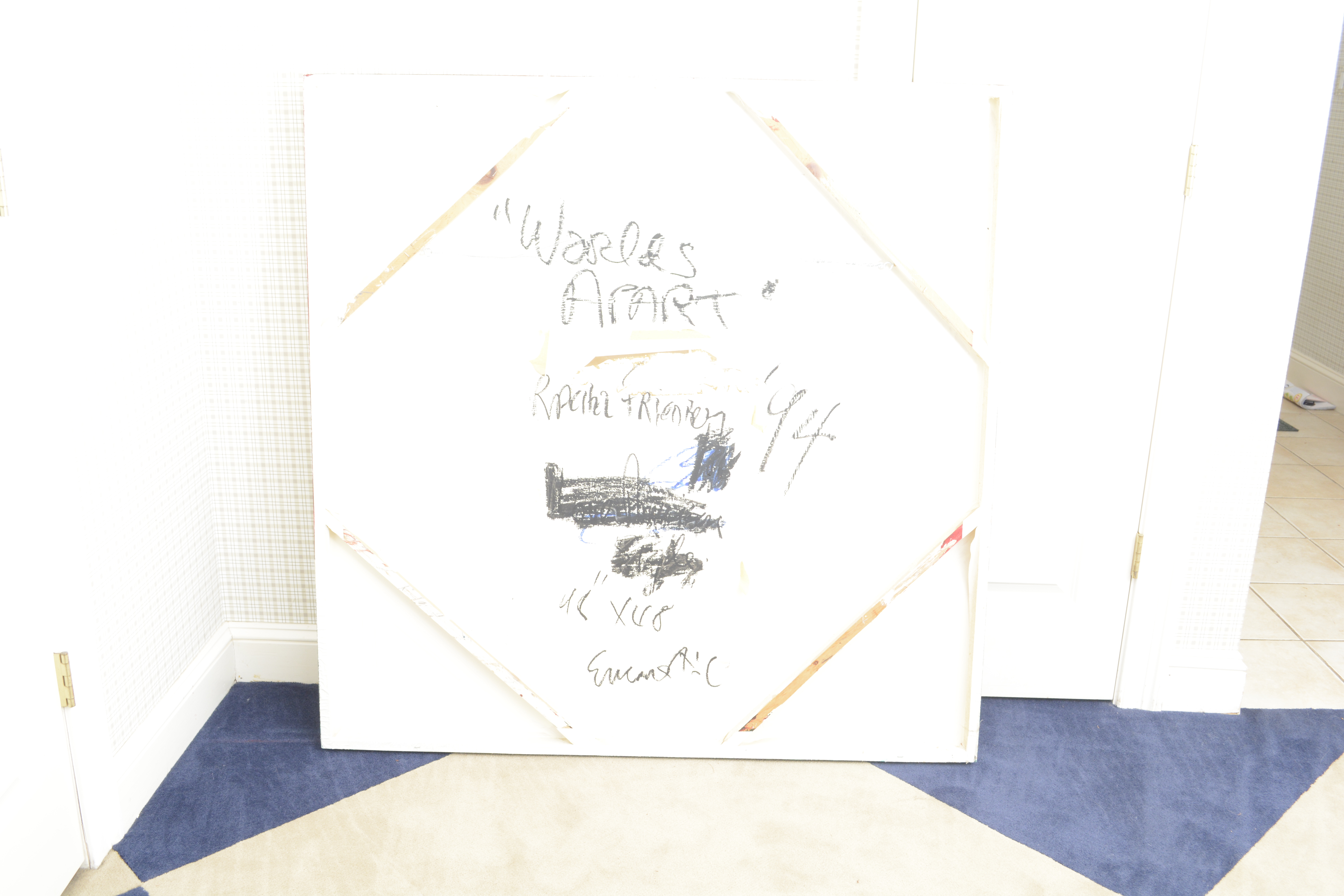 Encaustic Oil Painting "Worlds Apart" by Rachel Friedberg