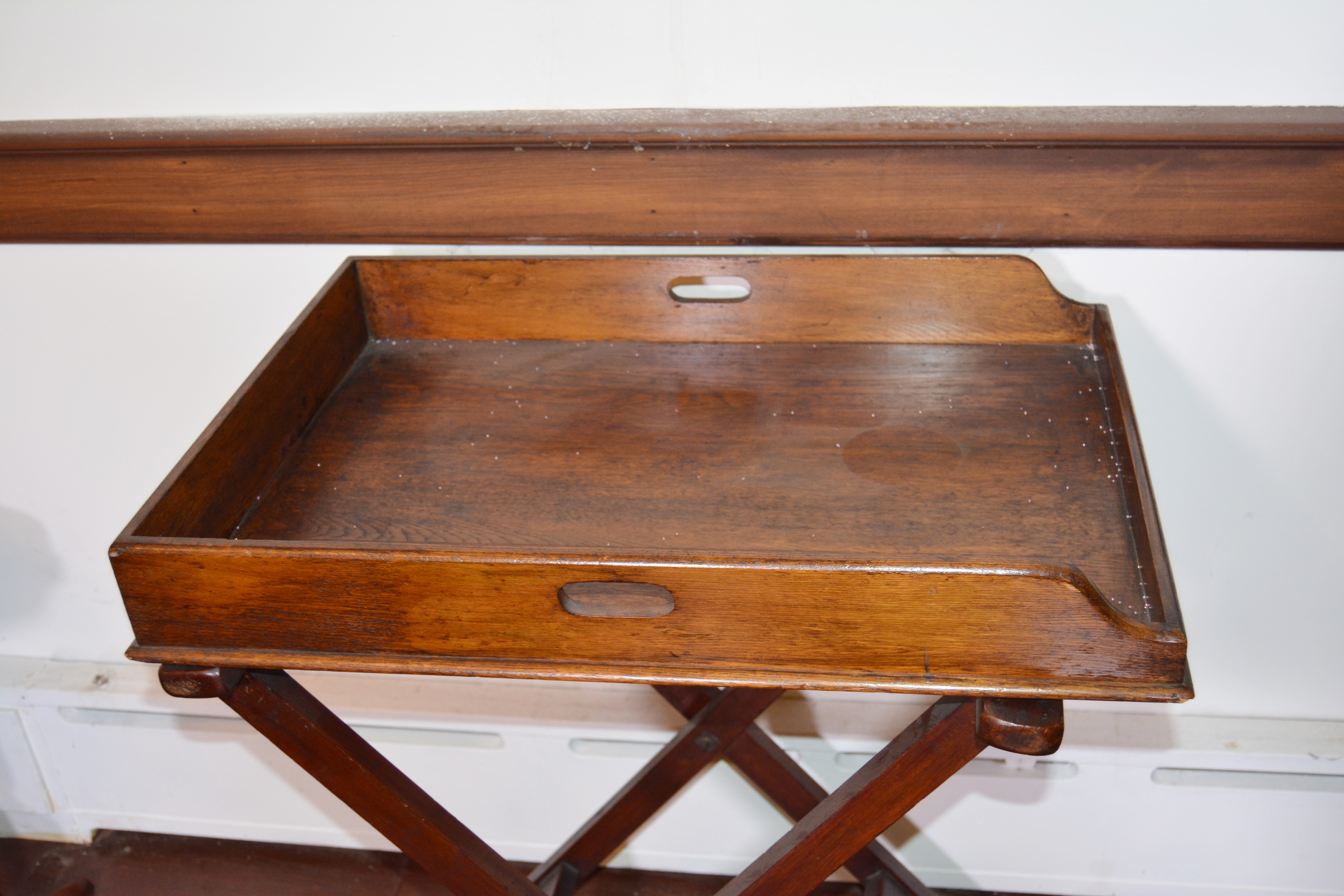 Oak Butler's Tray-on-Stand, 20th Century