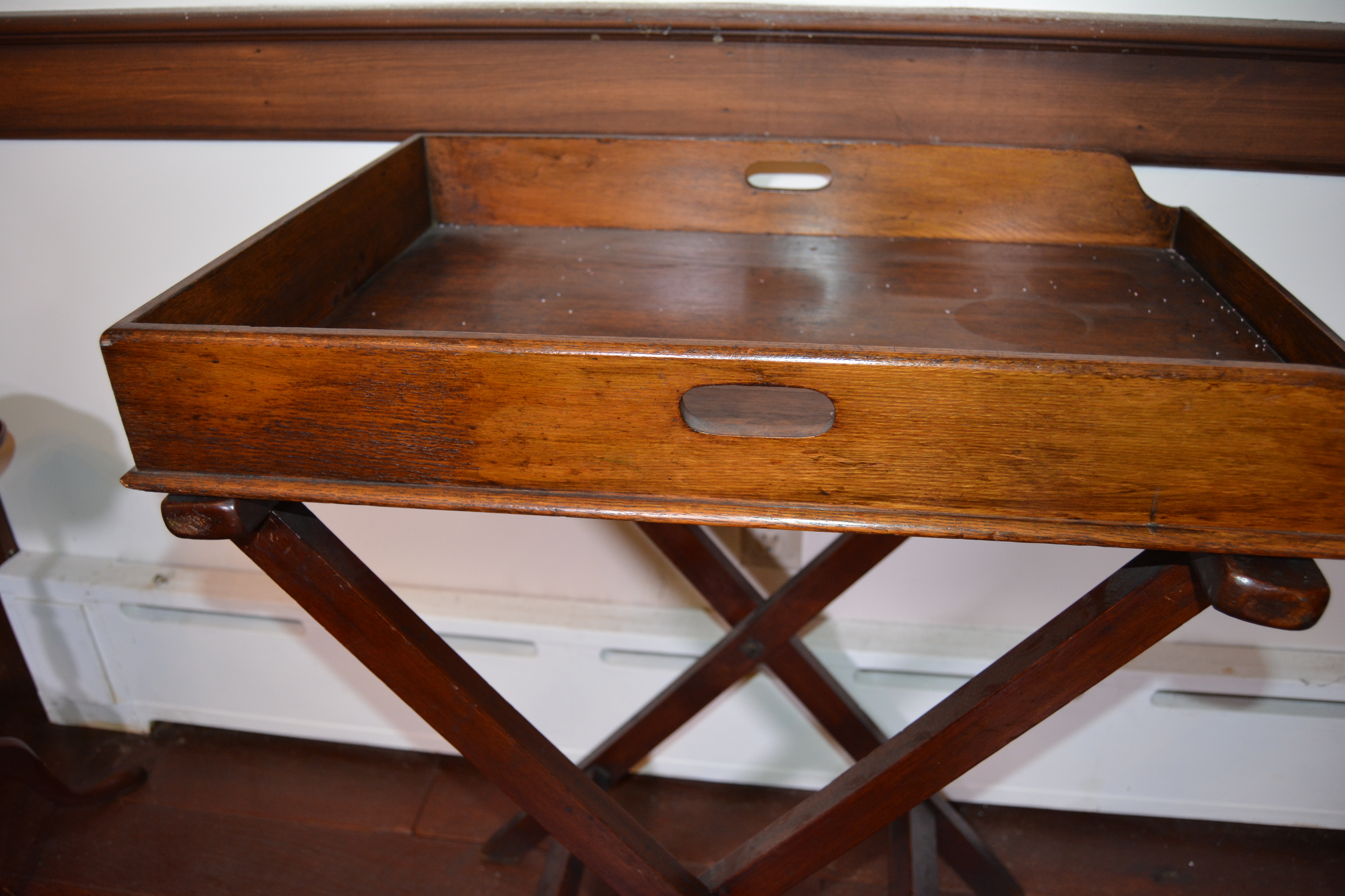 Oak Butler's Tray-on-Stand, 20th Century