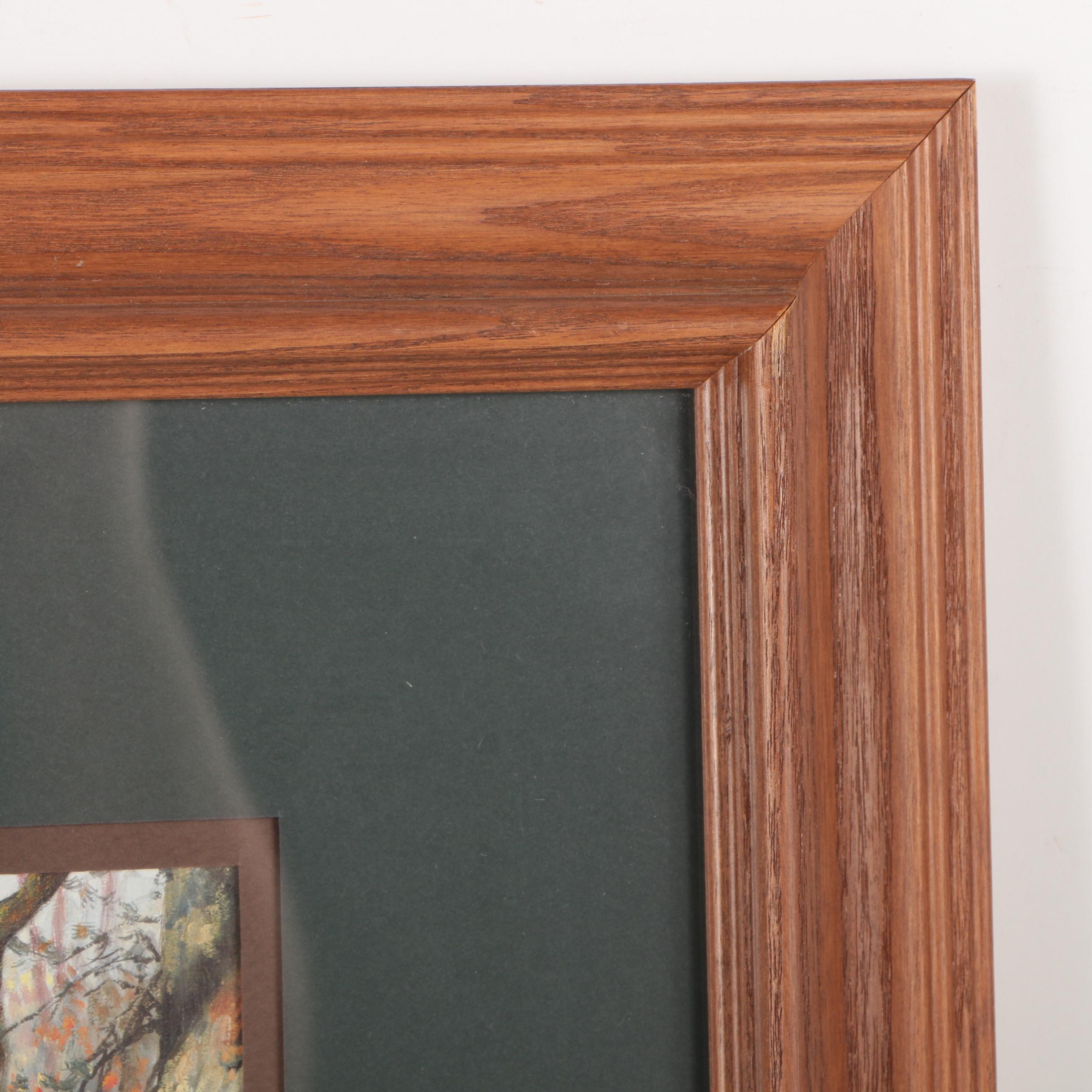 Ron Van Gilder Offset Lithograph "When Seasons Change - White Tail Deer"