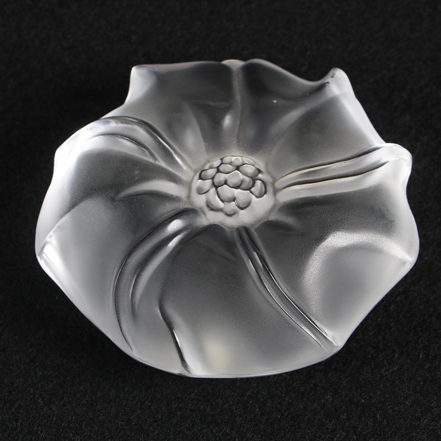Lalique "Jimson" Crystal Paperweight