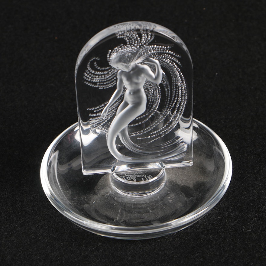 Lalique Crystal "Naiade" Pin Tray