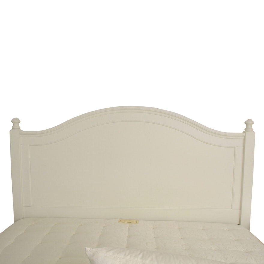 Contemporary White Painted Queen Size Headboard