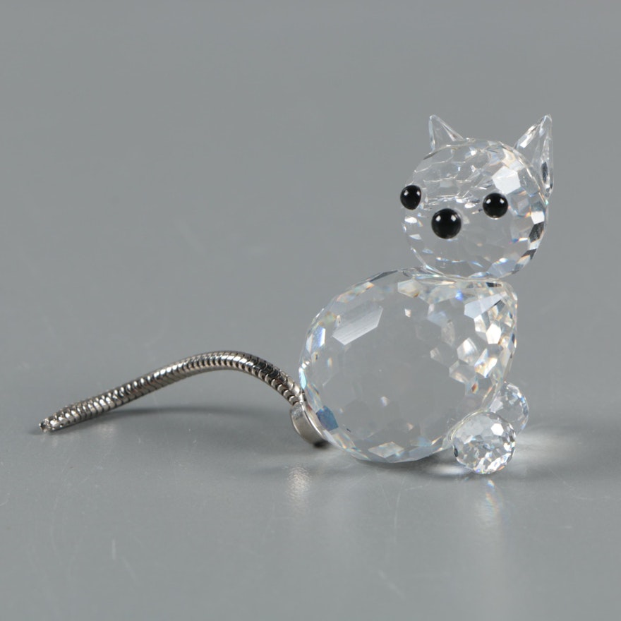 Vintage Swarovski Crystal Miniature "Cat" Figurine