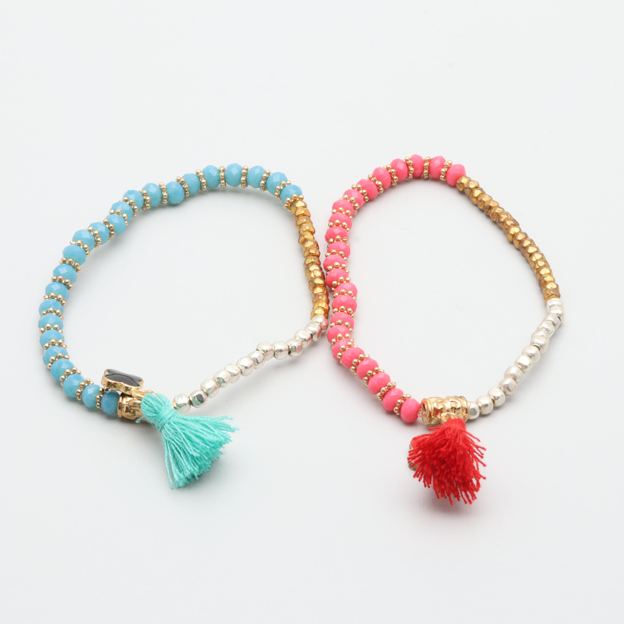 Beaded Glass Stretch Bracelets