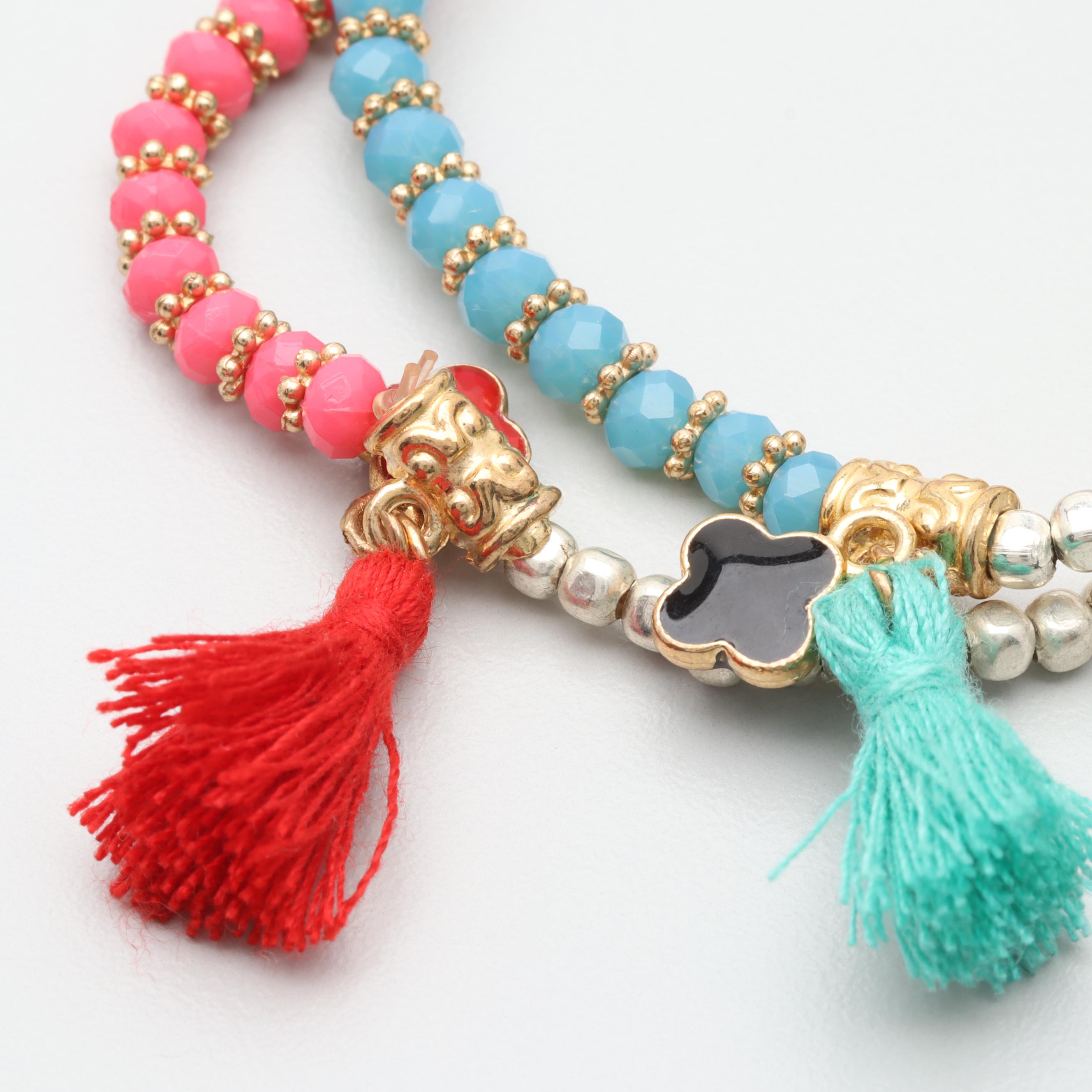 Beaded Glass Stretch Bracelets