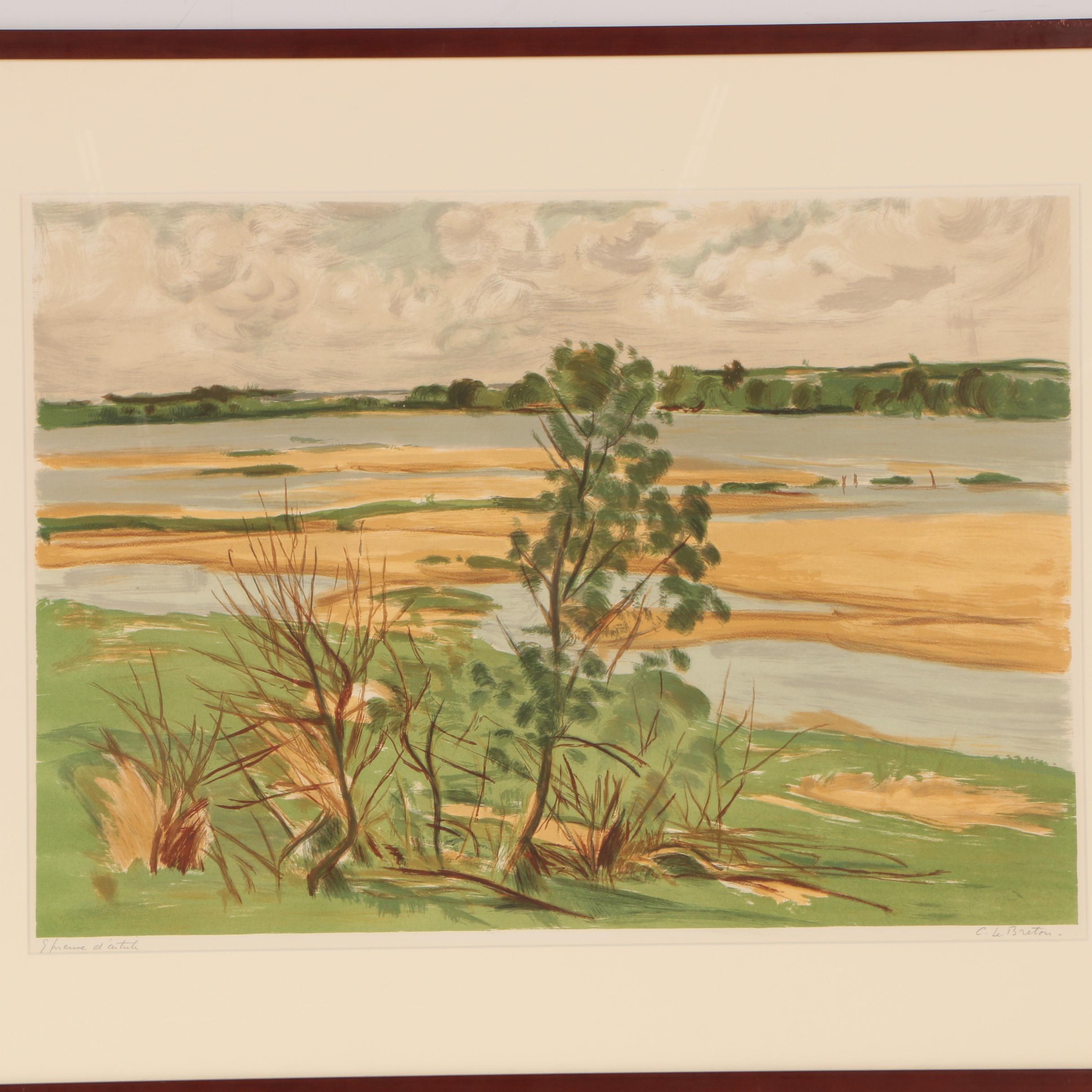 Constant Le Breton Artist's Proof Color Lithograph