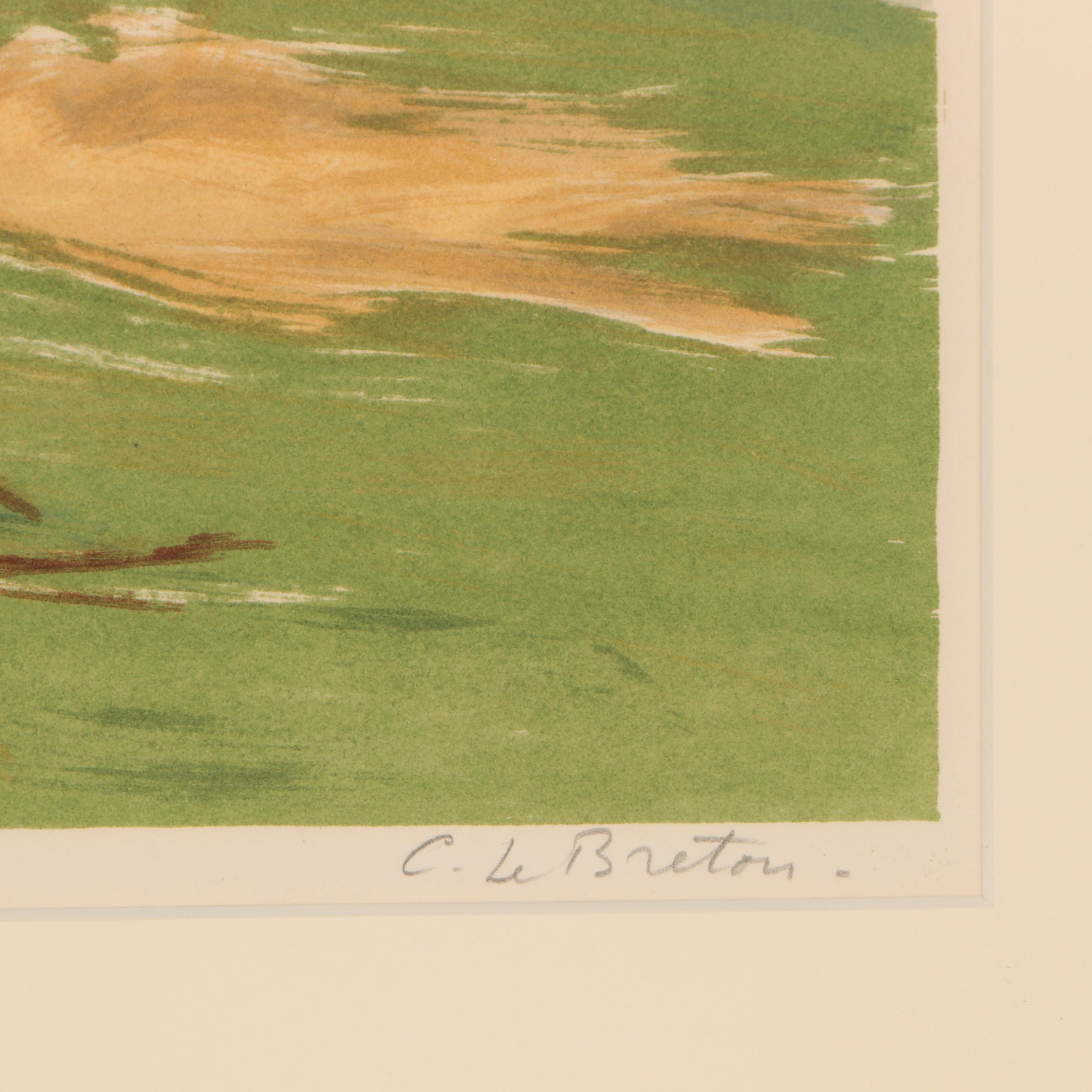 Constant Le Breton Artist's Proof Color Lithograph