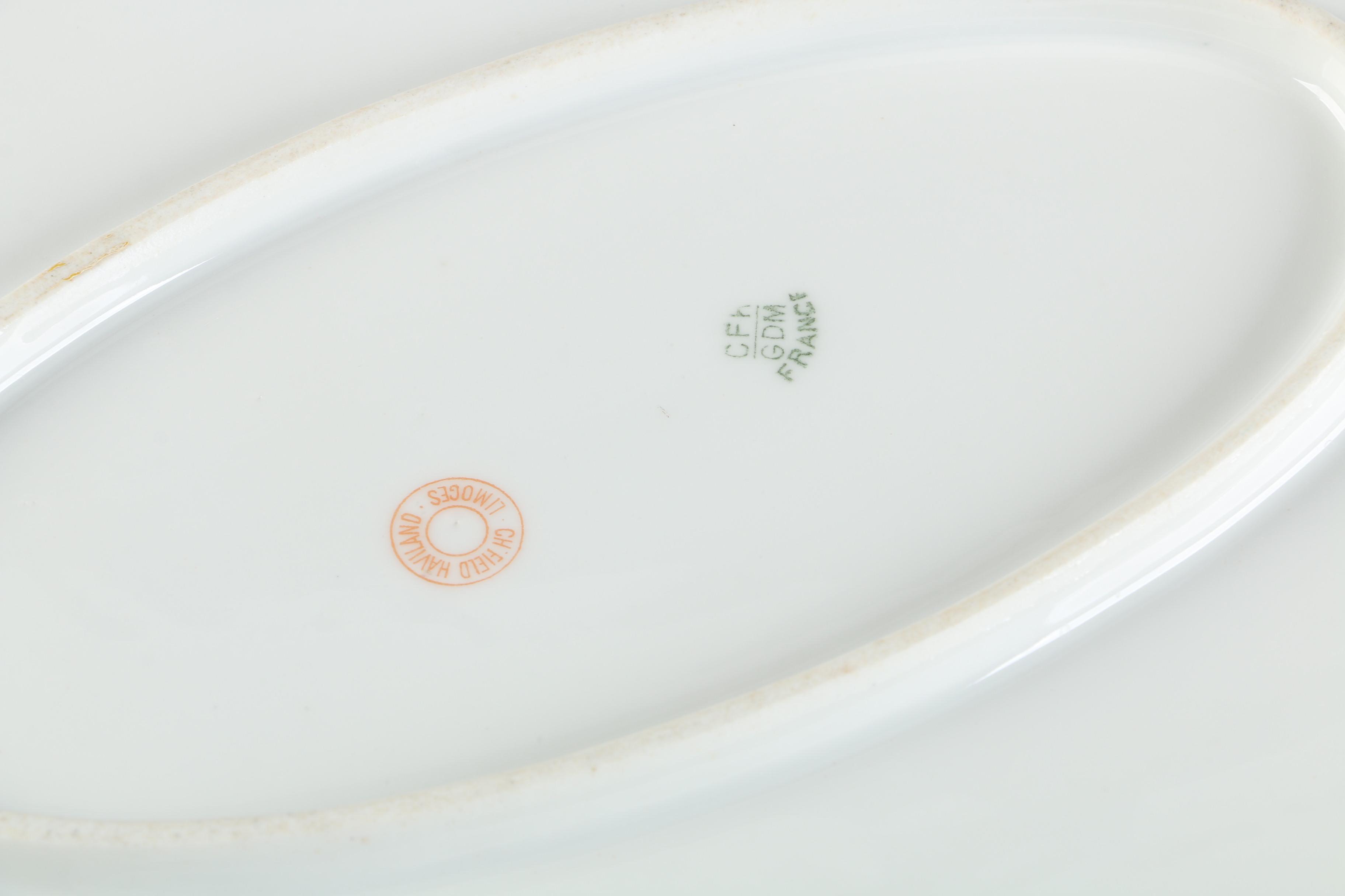 Charles Field and Theodore Haviland Porcelain Serving Platters c. 1891-1903