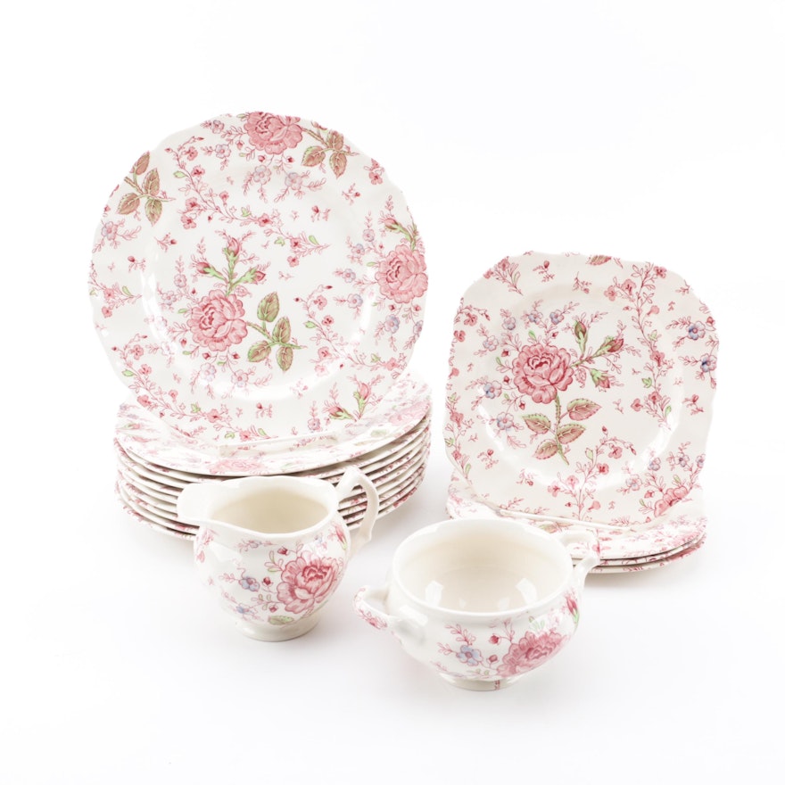 Johnson Brothers "Rose Chintz" Earthenware Dinnerware