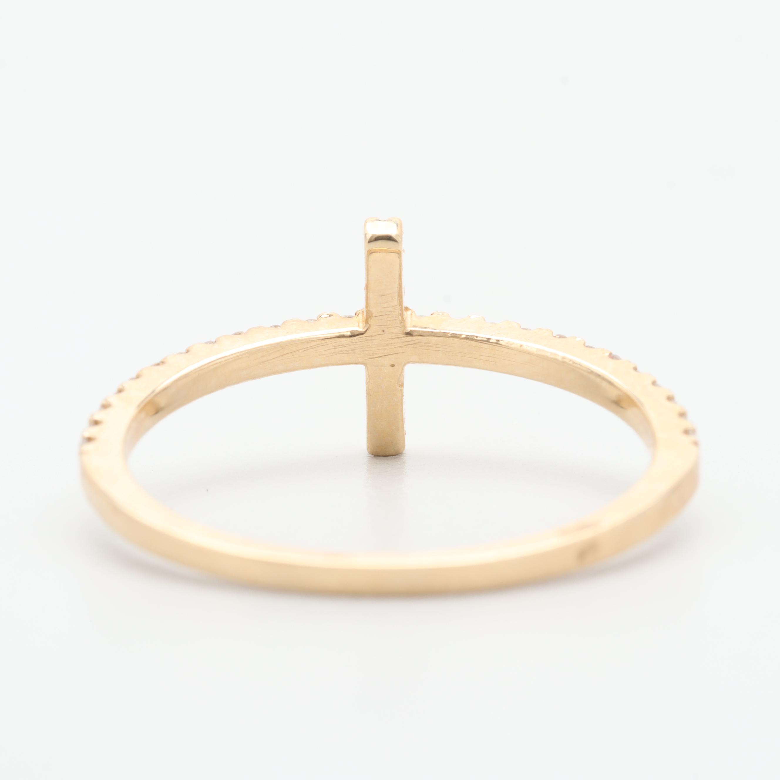 14K Yellow Gold Diamond Ring