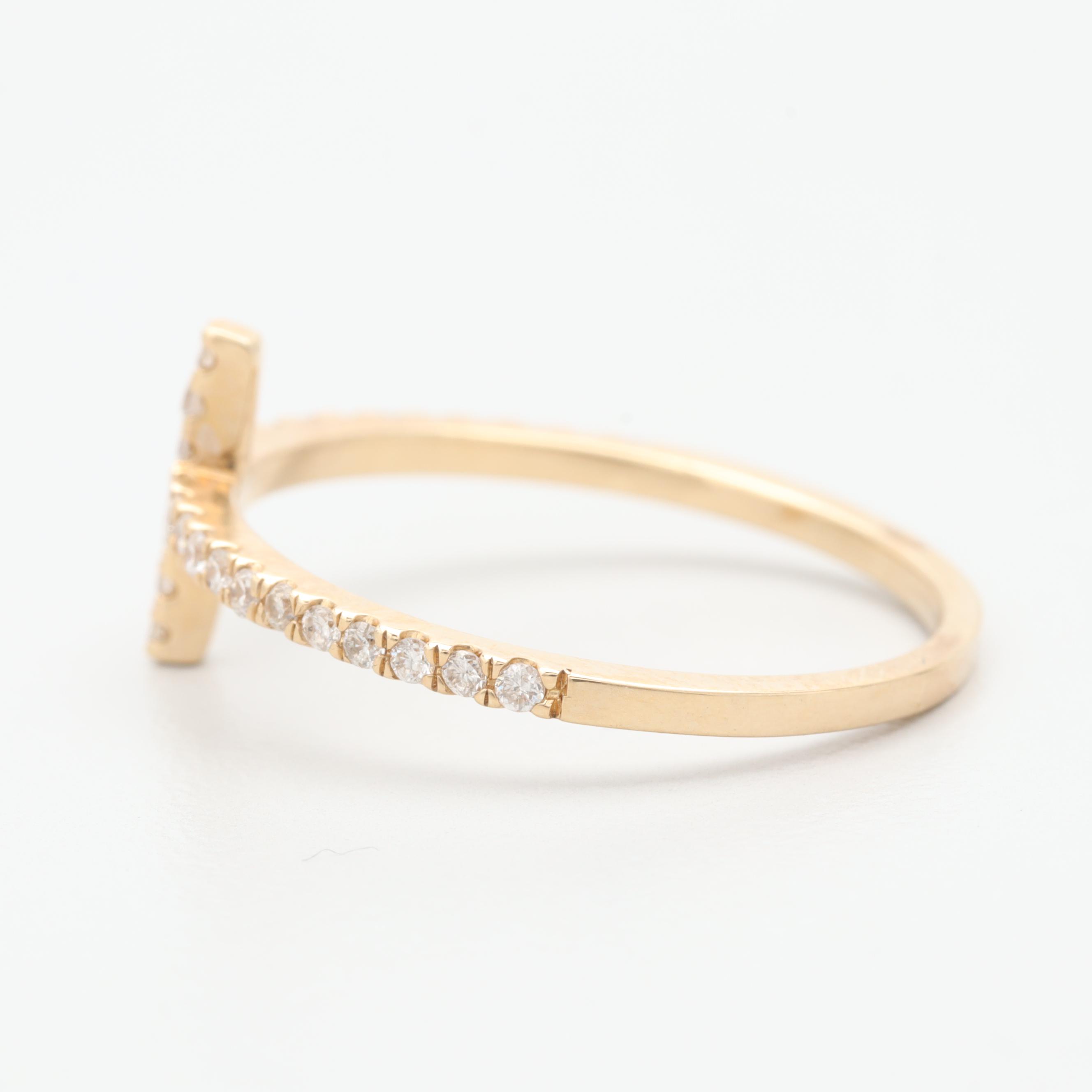 14K Yellow Gold Diamond Ring