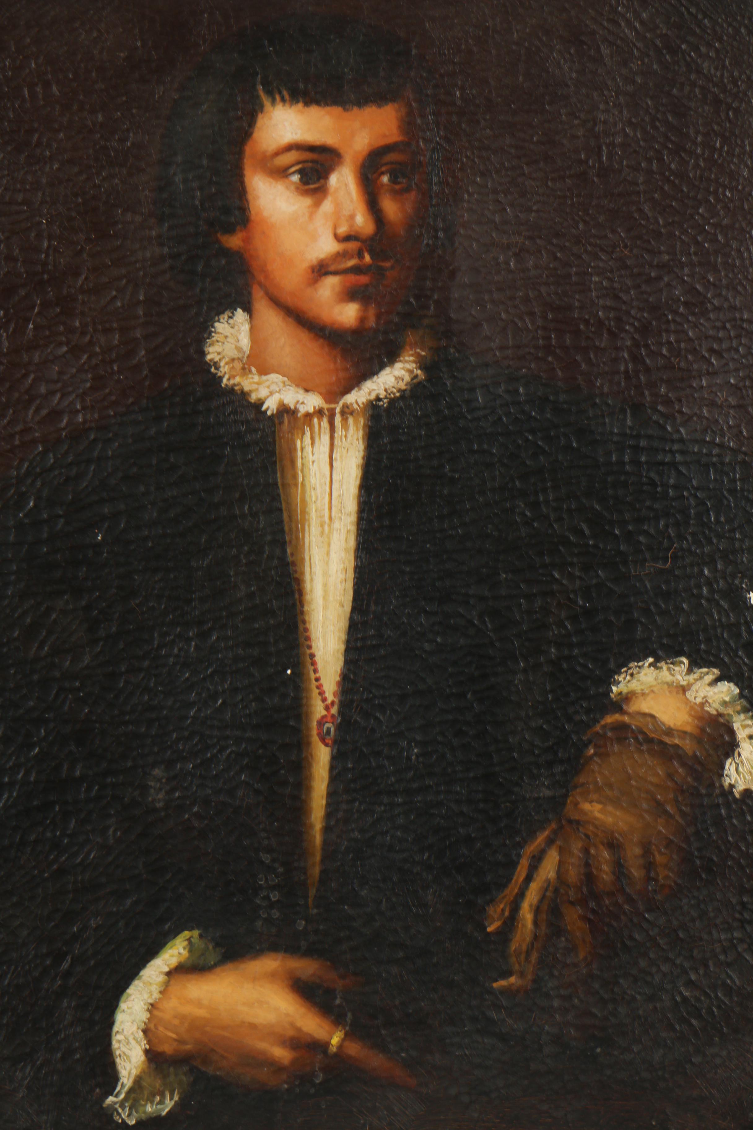 Copy Painting after Titian "Man with a Glove"