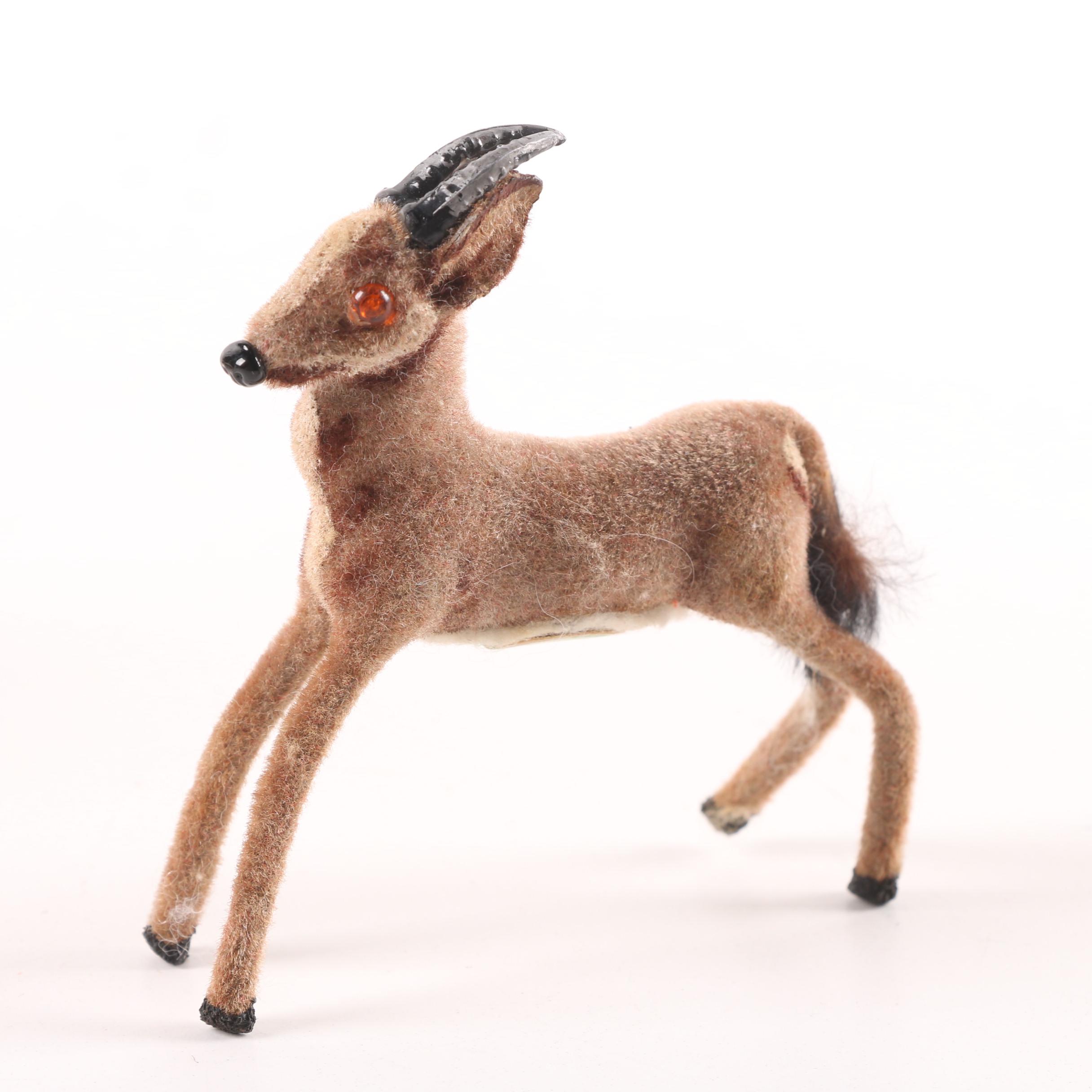 1950s Wagner Kunstlerschutz for Max Carl Flocked Toy Animals