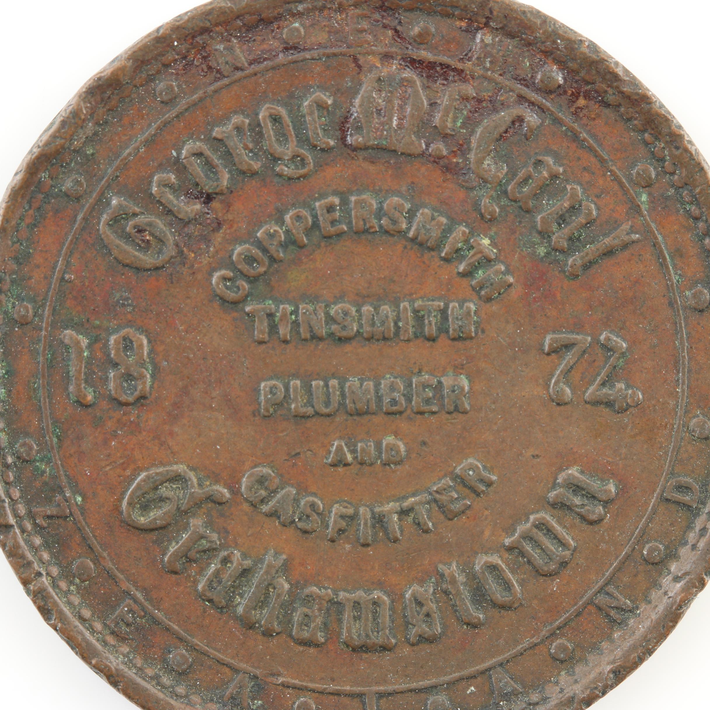 1874 George McCaul Advertising Token