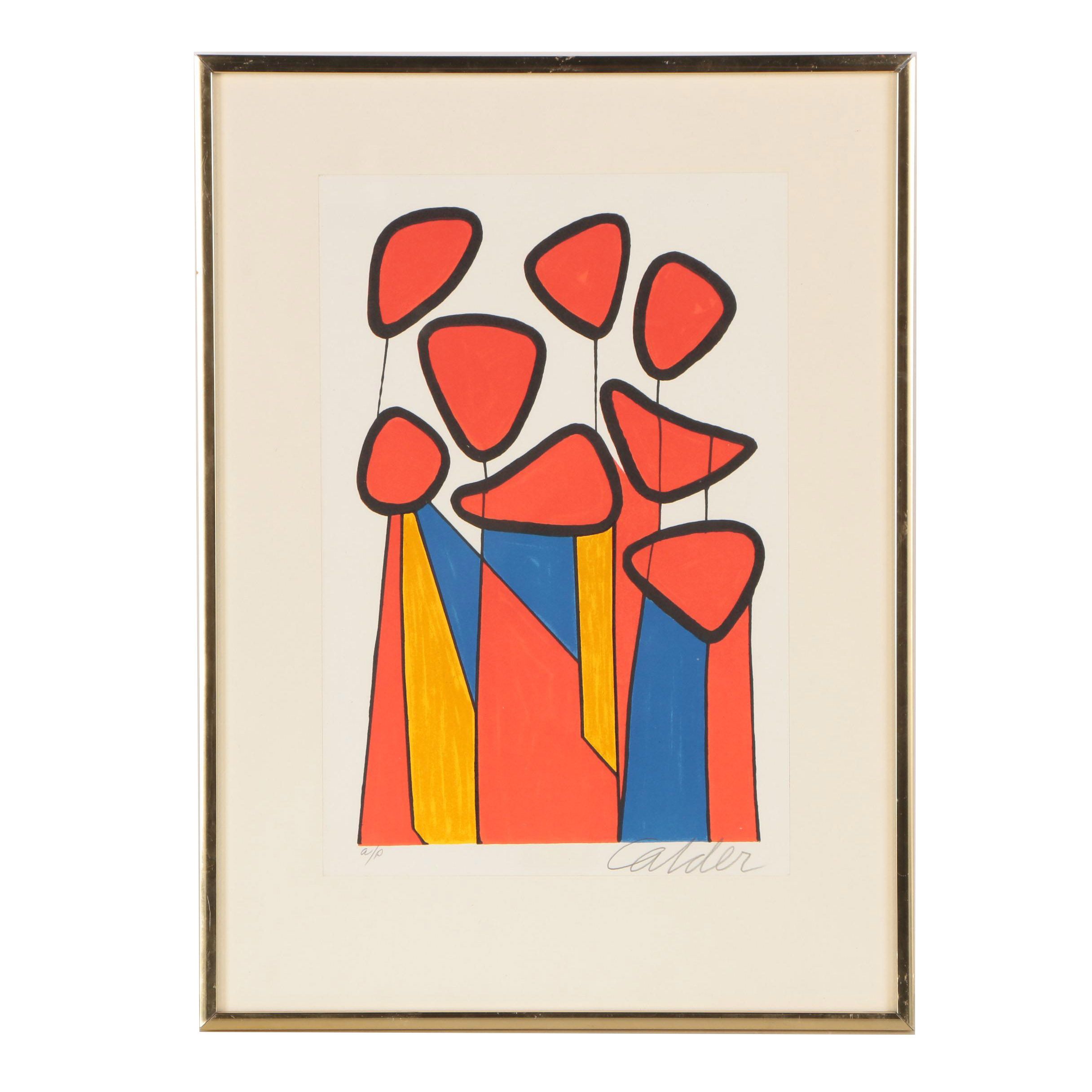 Alexander Calder Lithograph "Squash Blossoms"
