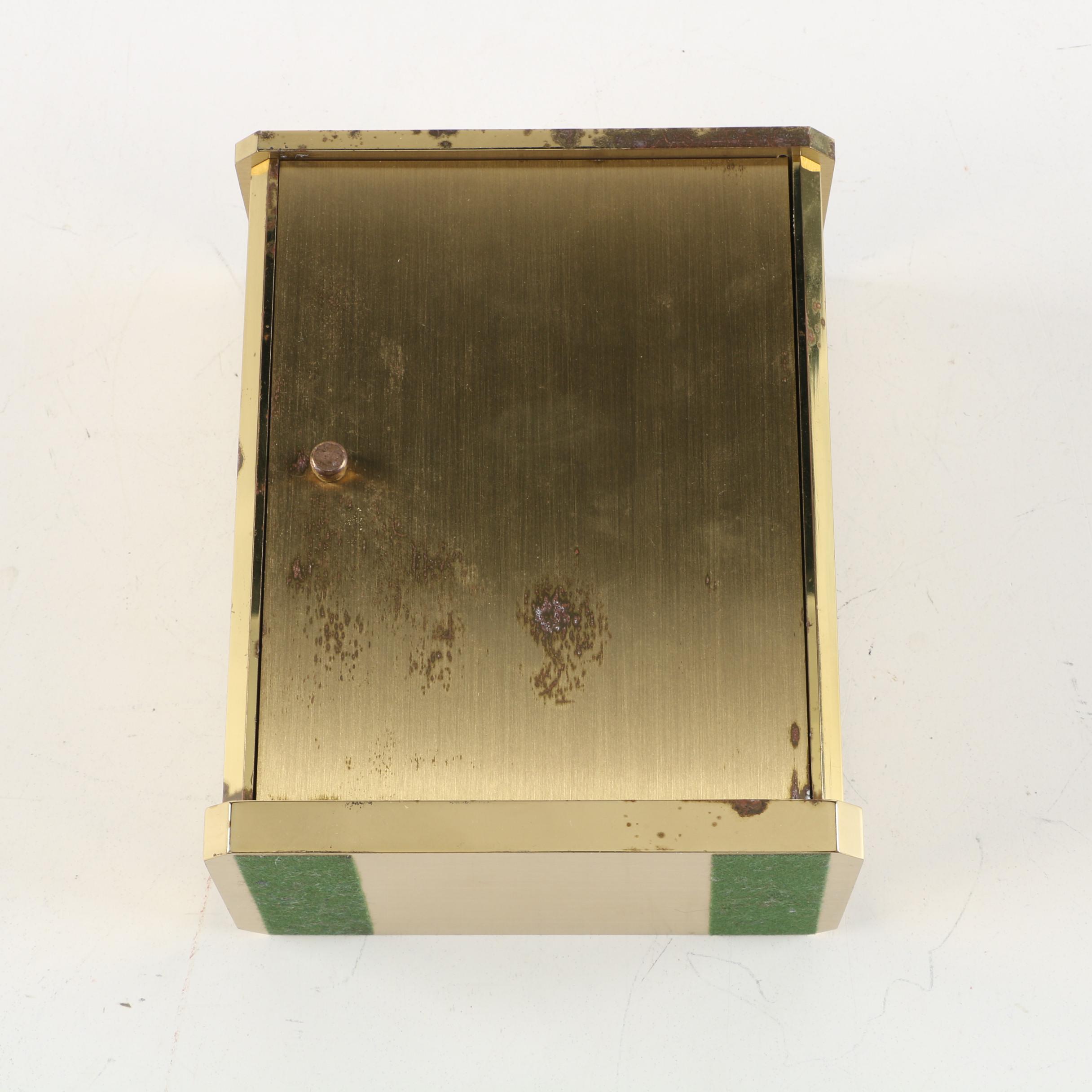 Tiffany & Co. Brass "Portfolio" Desk Clock