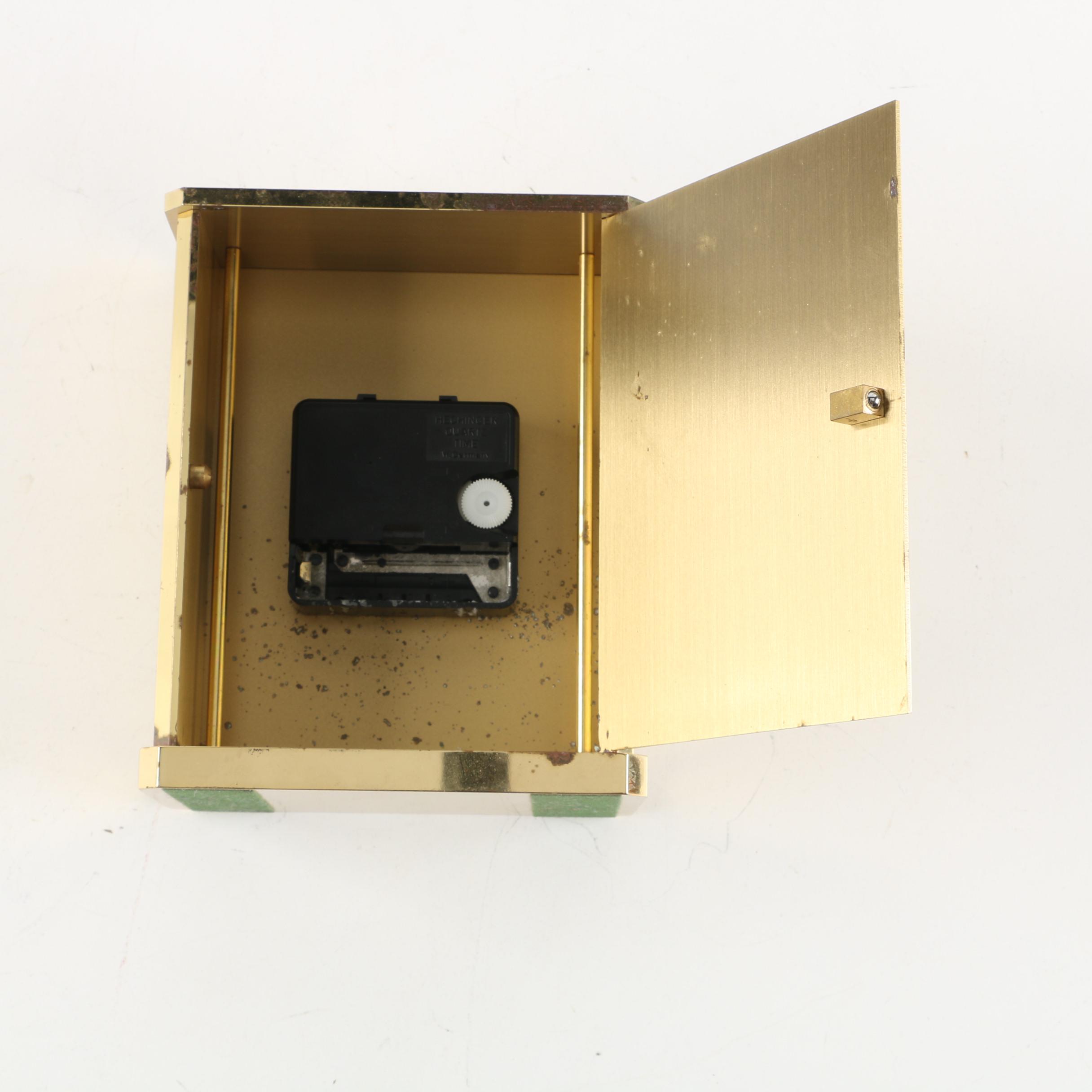 Tiffany & Co. Brass "Portfolio" Desk Clock