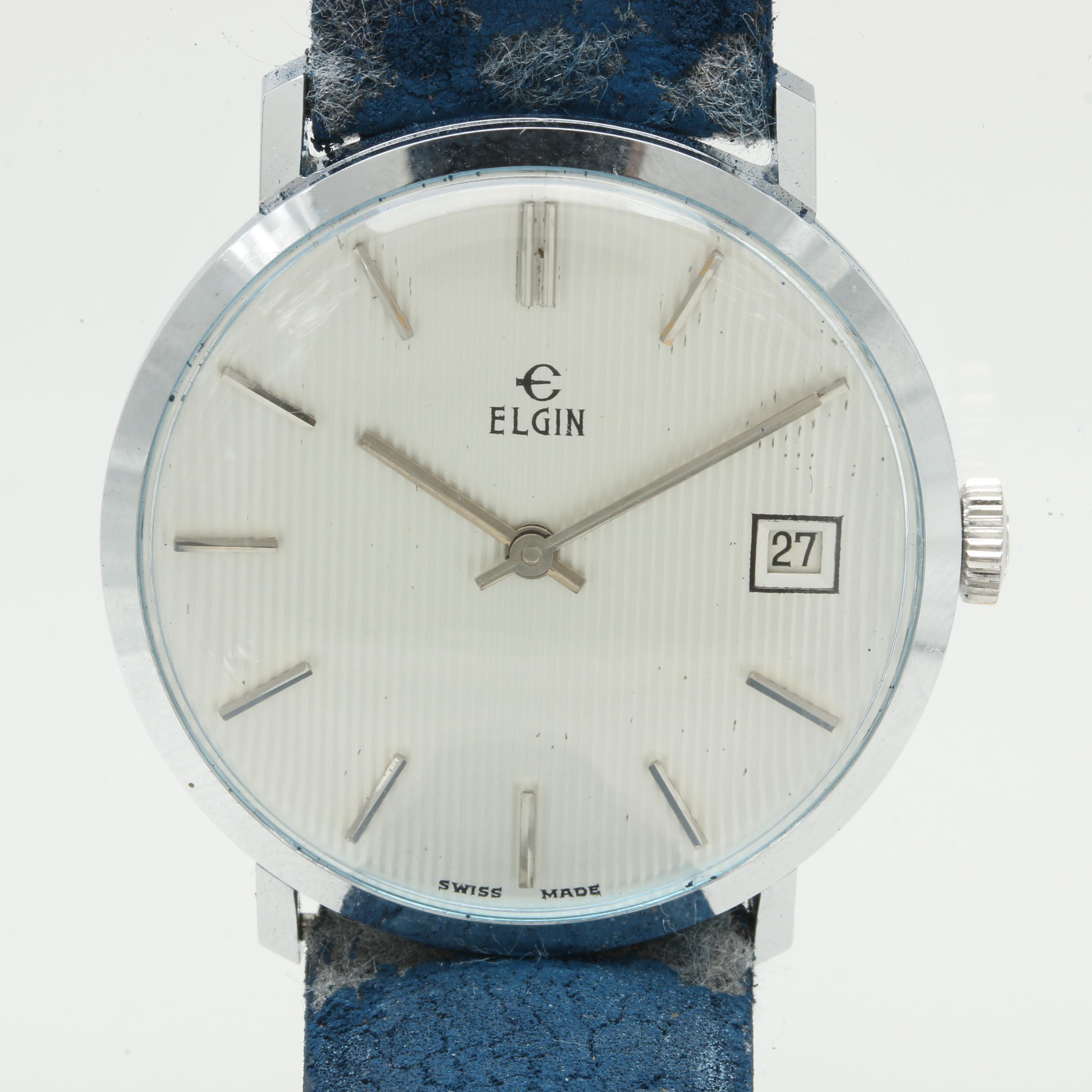 Elgin Stainless Steel White Dial Watch