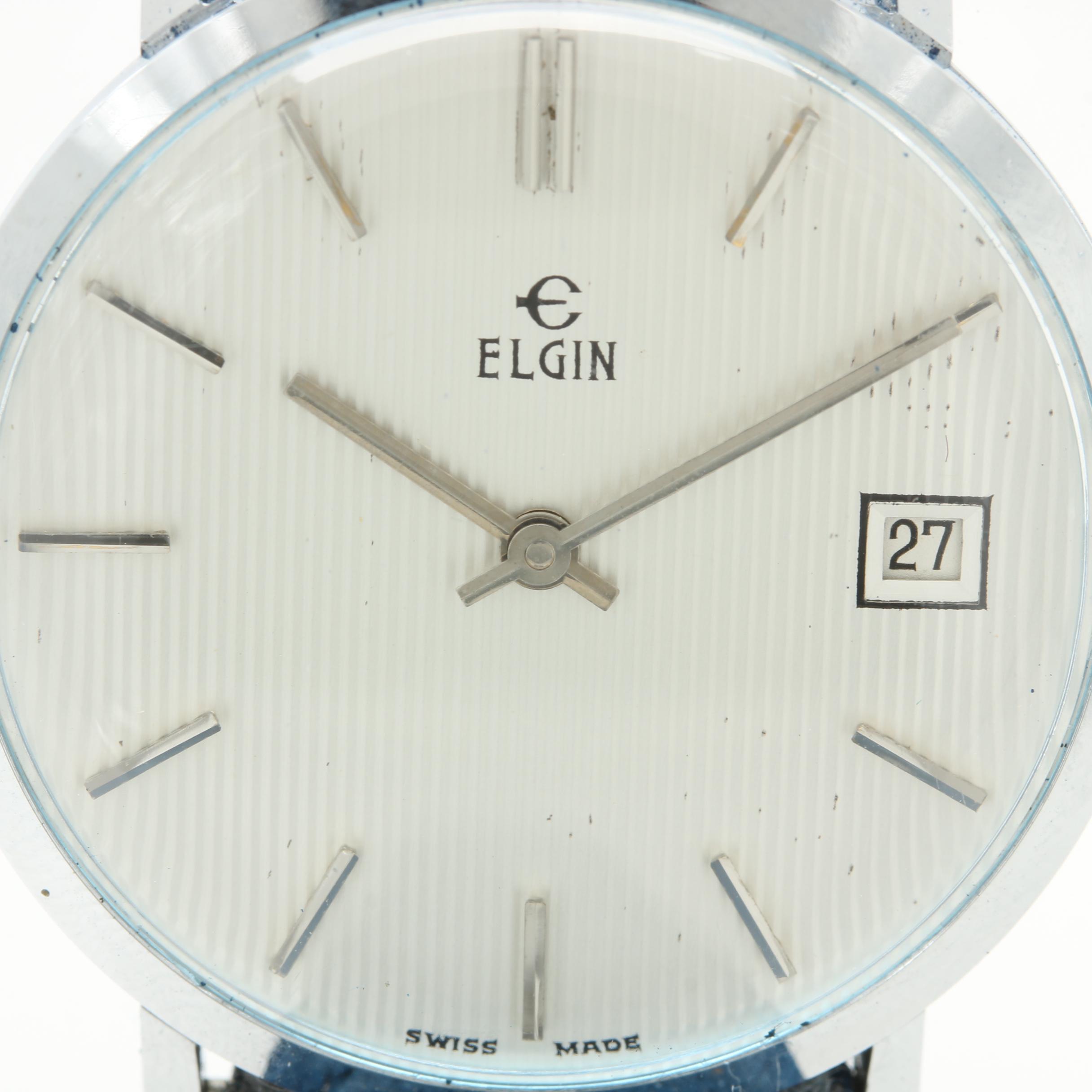 Elgin Stainless Steel White Dial Watch