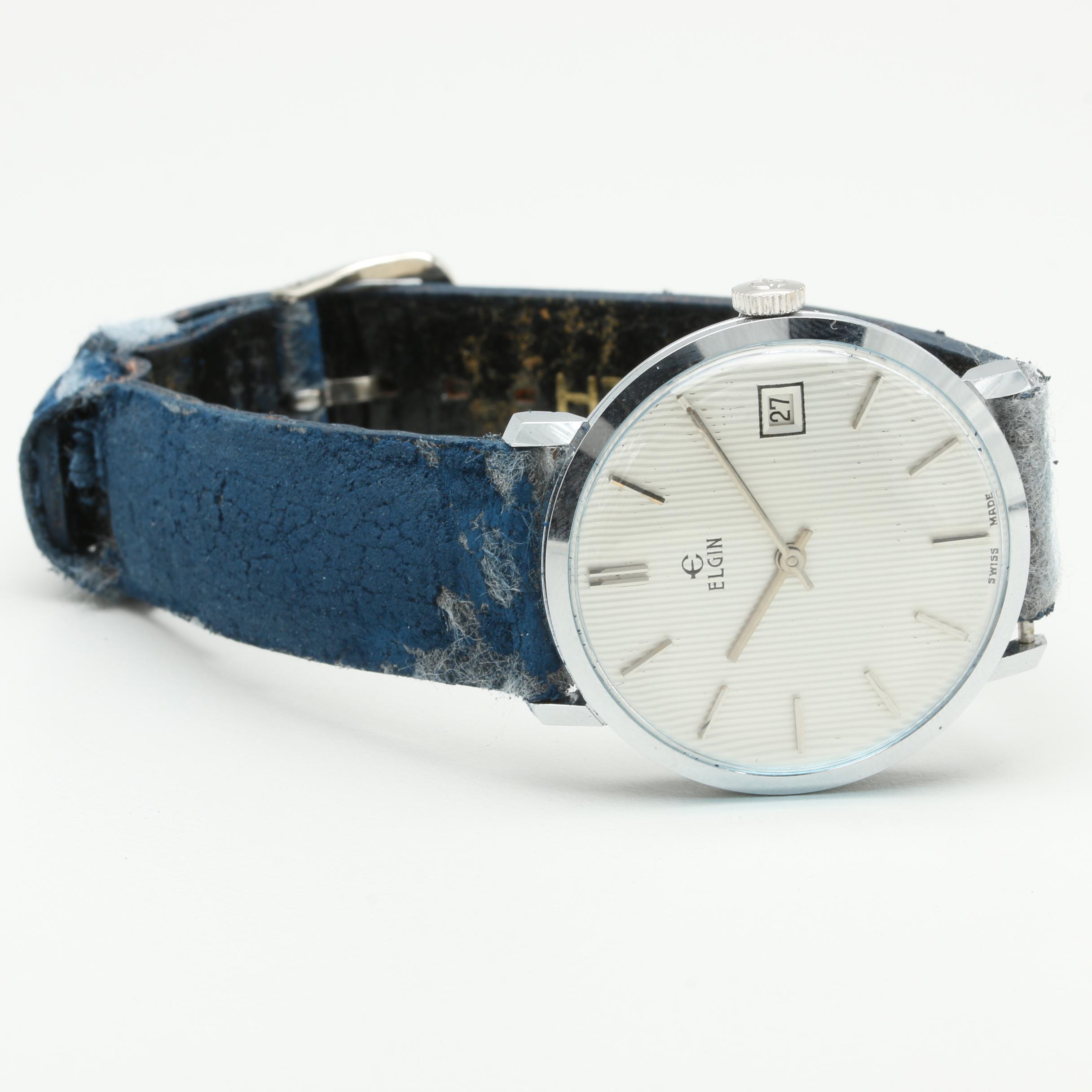 Elgin Stainless Steel White Dial Watch