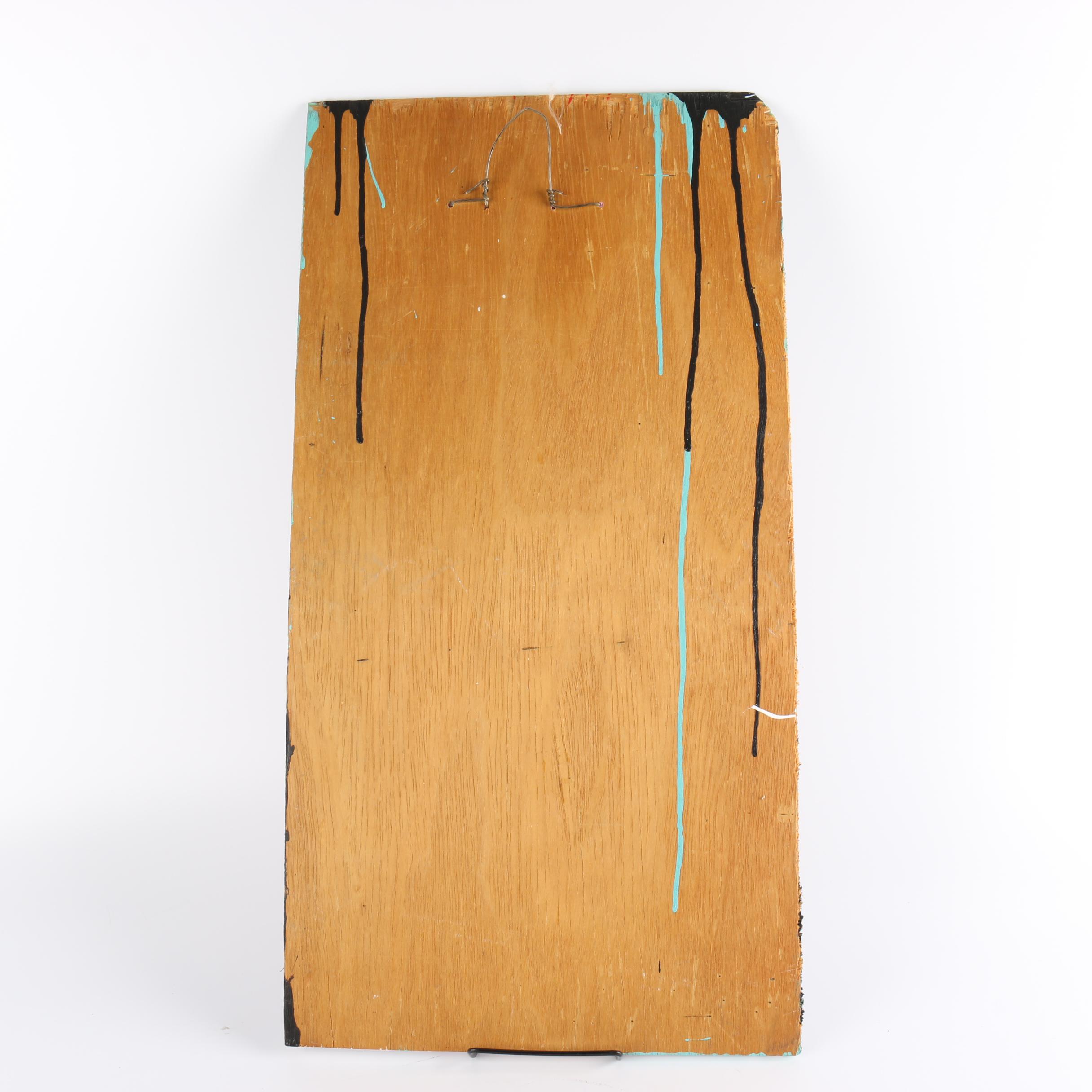 Steve Keene Acrylic Painting "Get Behind Me Satan The White Stripes"